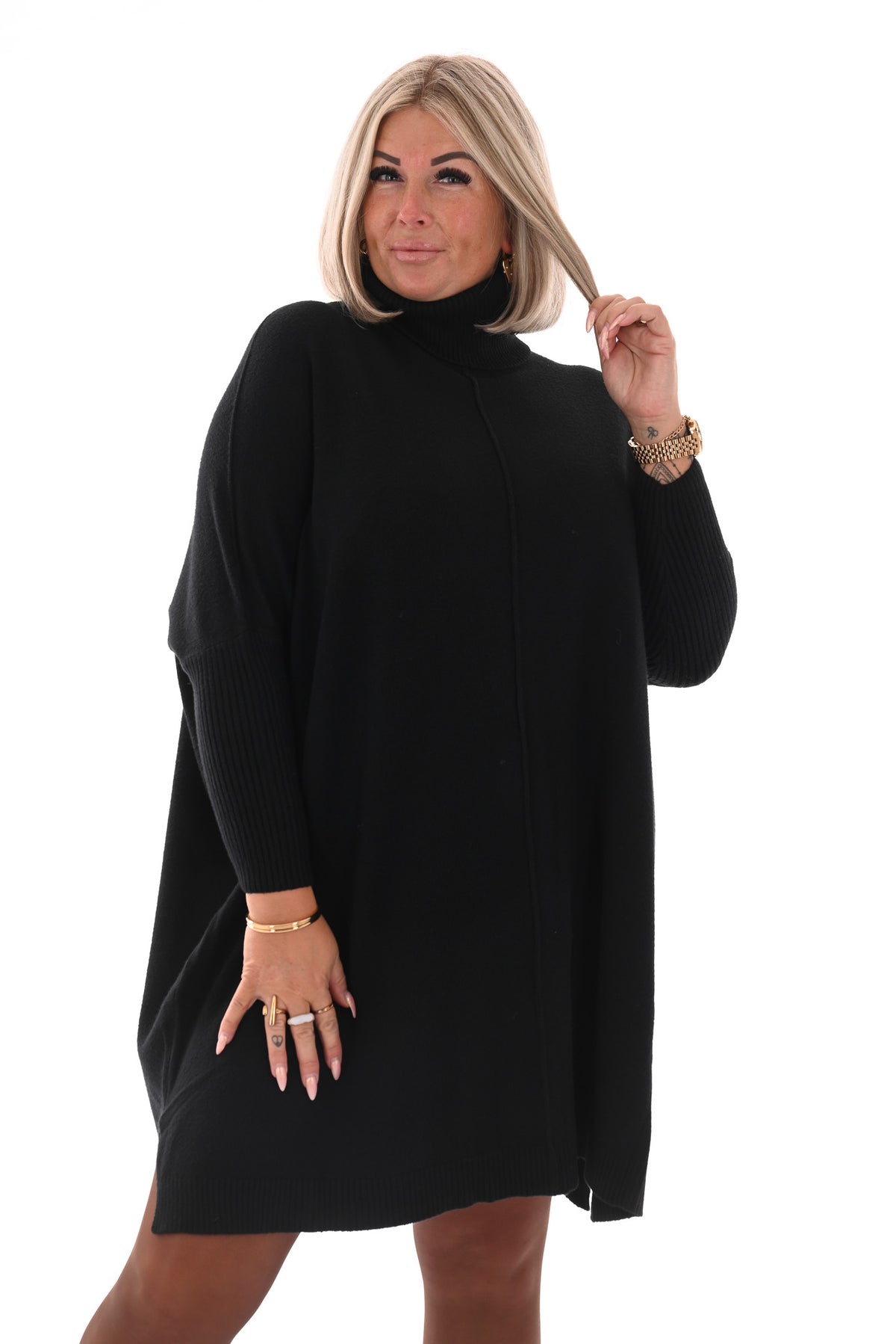 Basic tuniek met col zwart