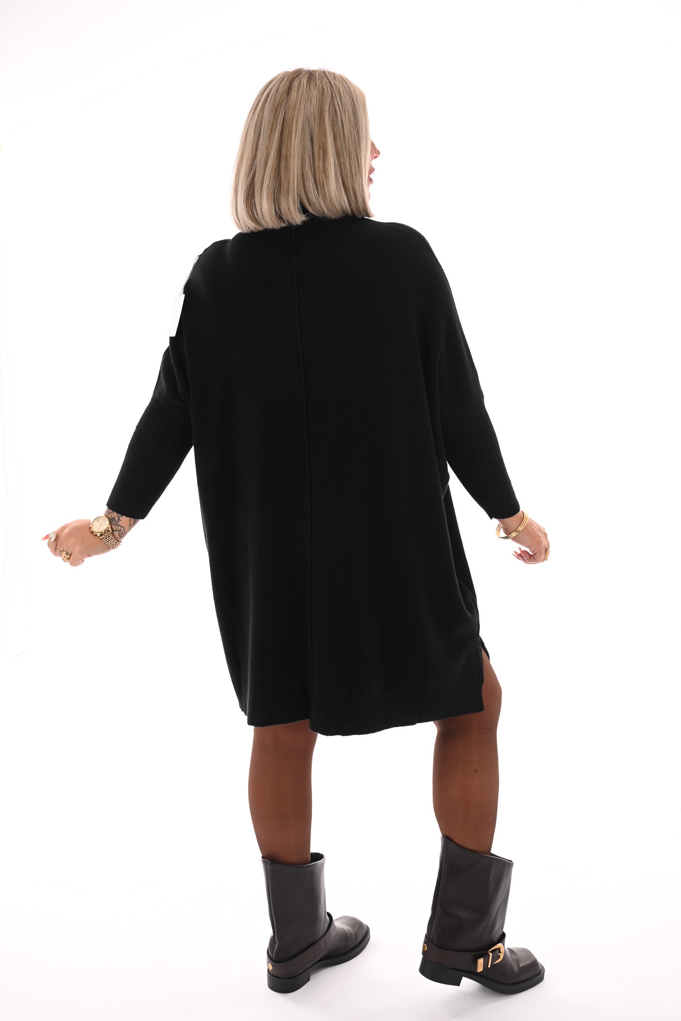 Basic tuniek met col zwart