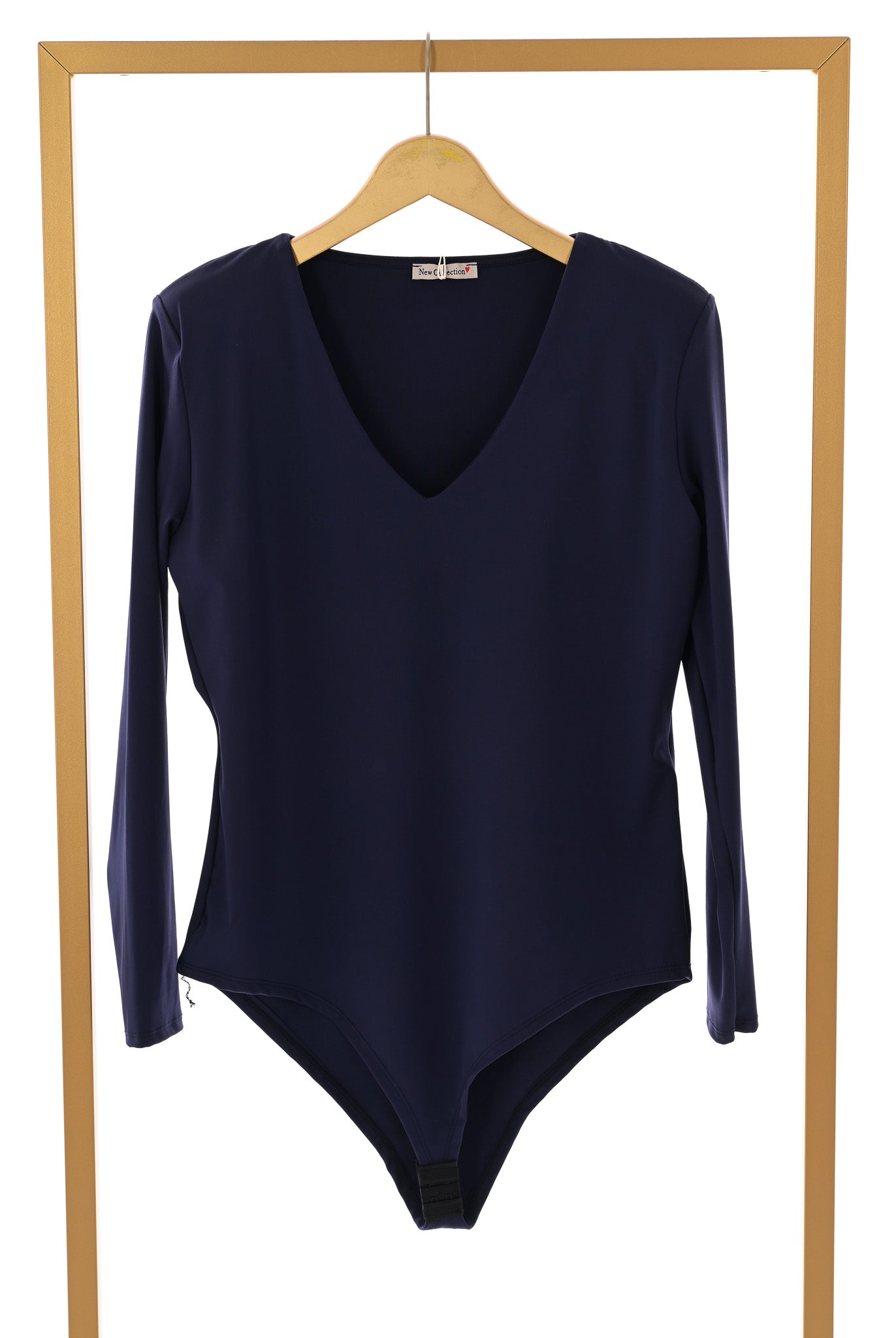 Body v-hals marineblauw
