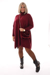 Basic tuniek met col bordeaux