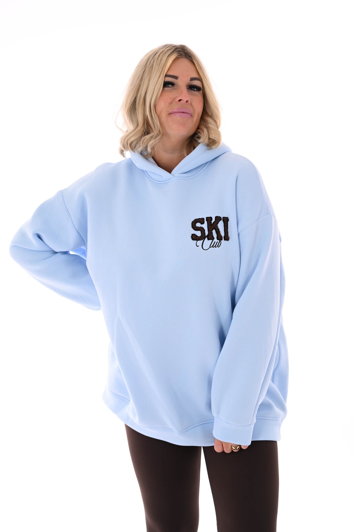 Hoodie Ski Club lichtblauw