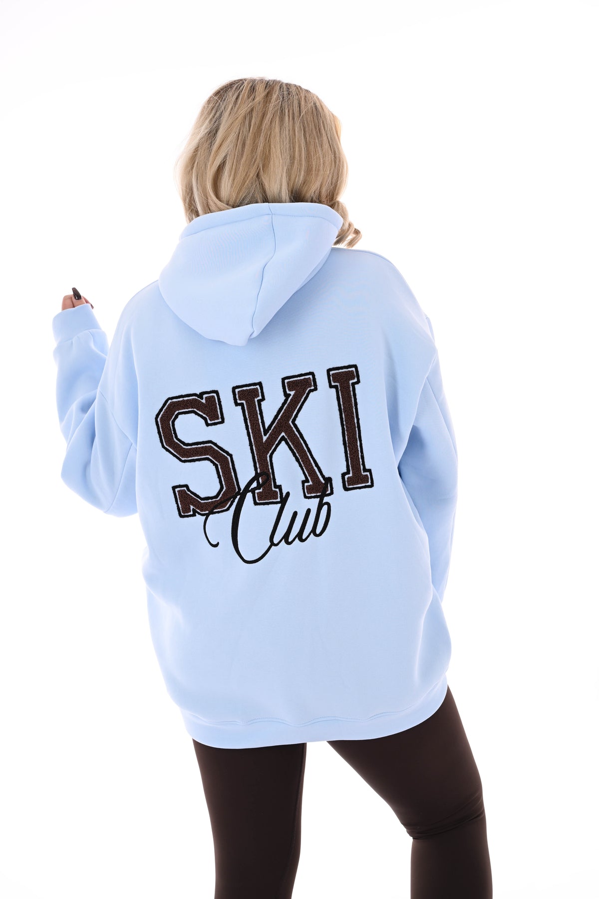 Hoodie Ski Club lichtblauw