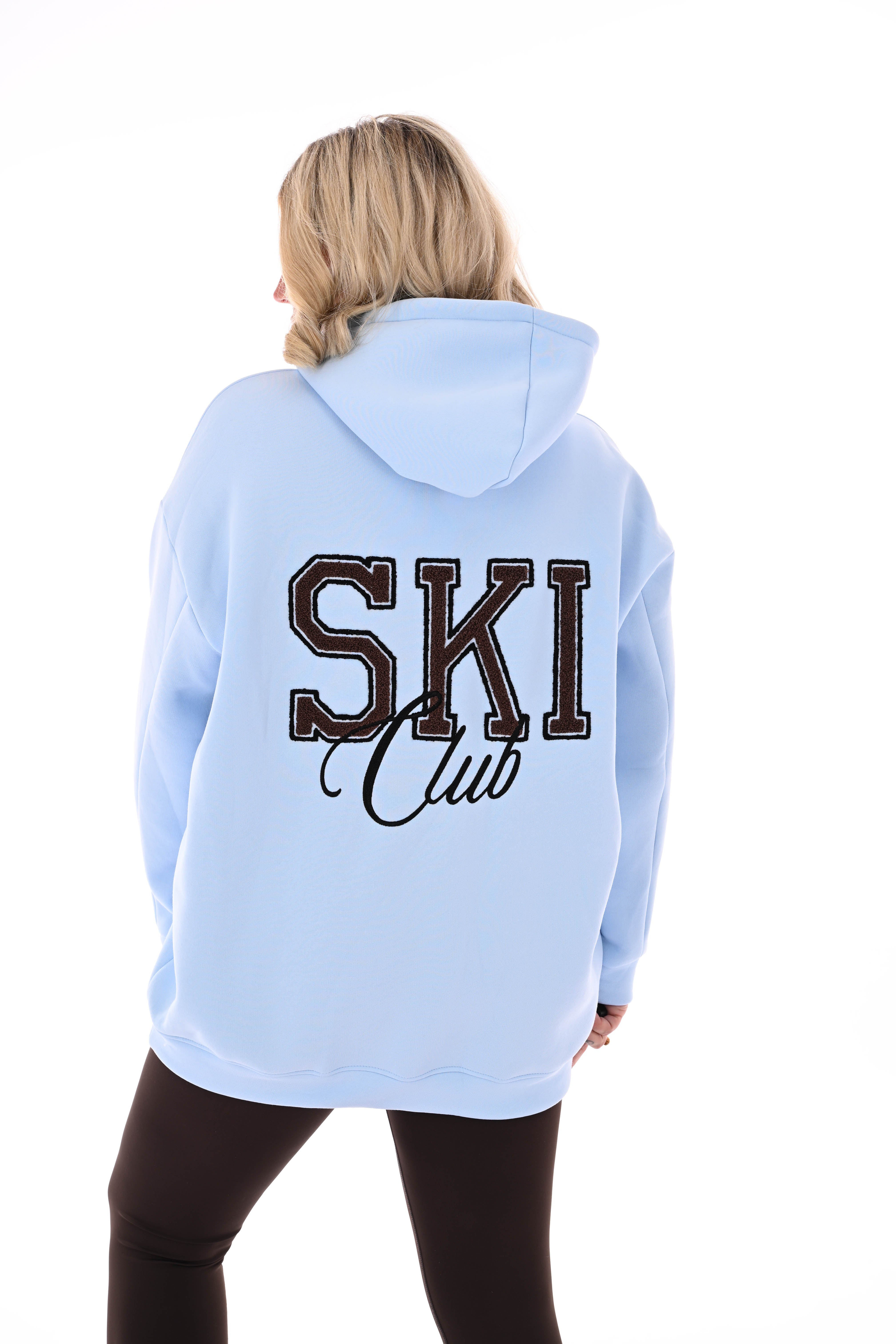 Hoodie Ski Club lichtblauw
