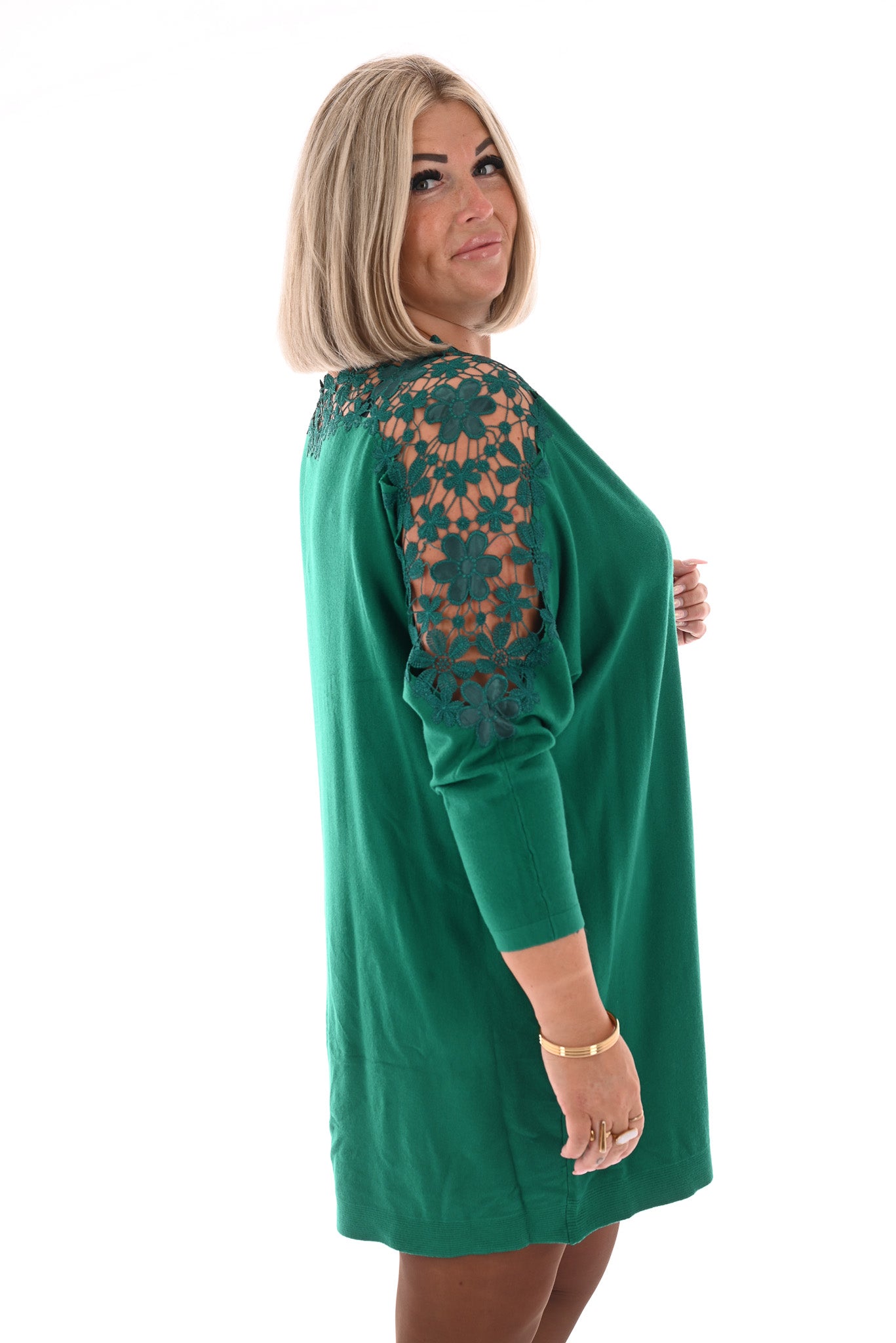 Tuniek bloemenhals groen