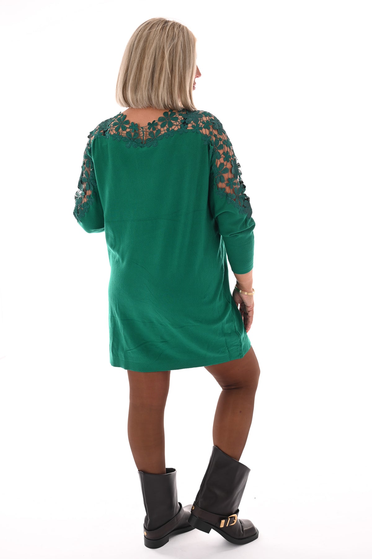 Tuniek bloemenhals groen