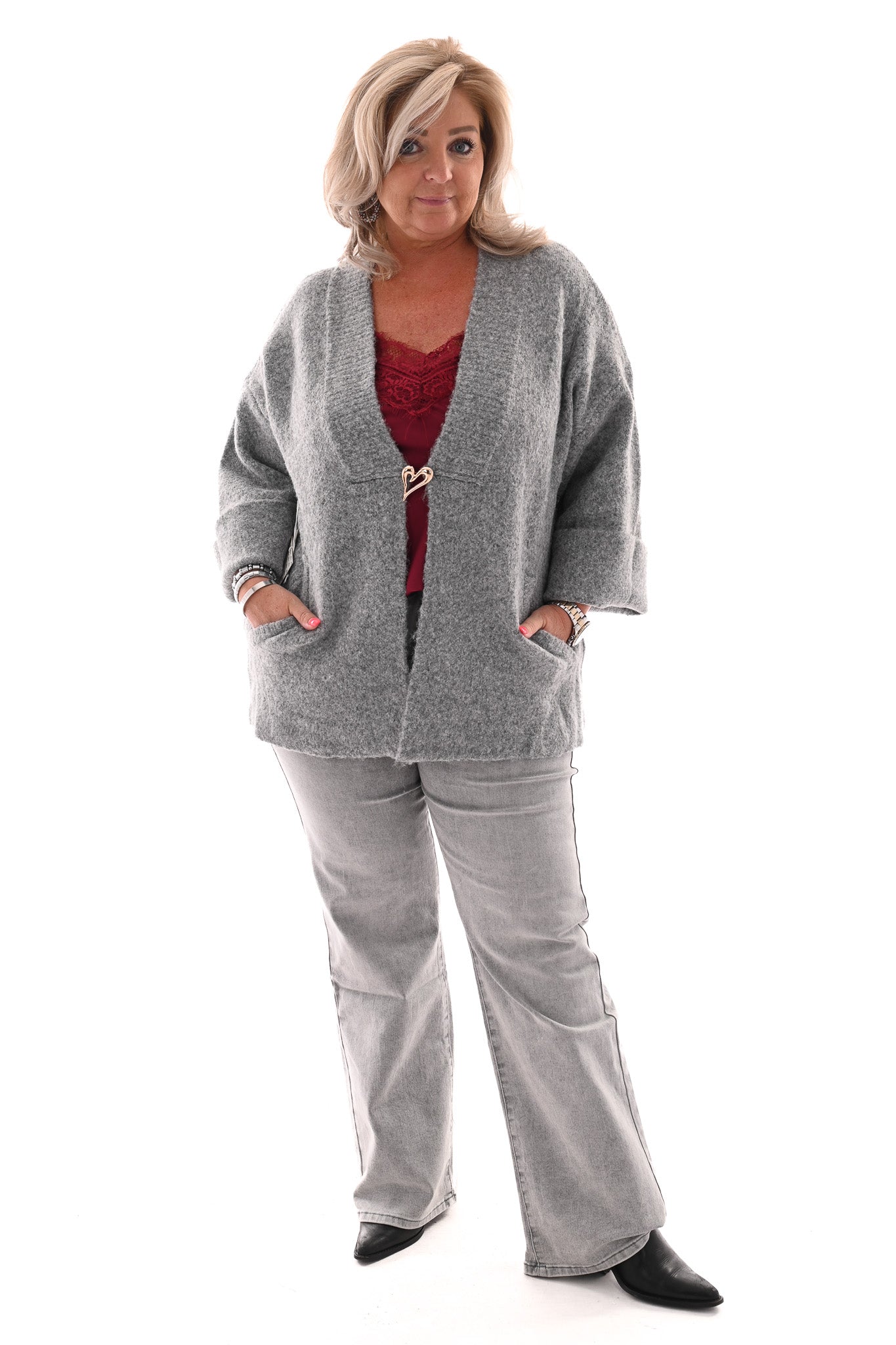 Kort vest grijs