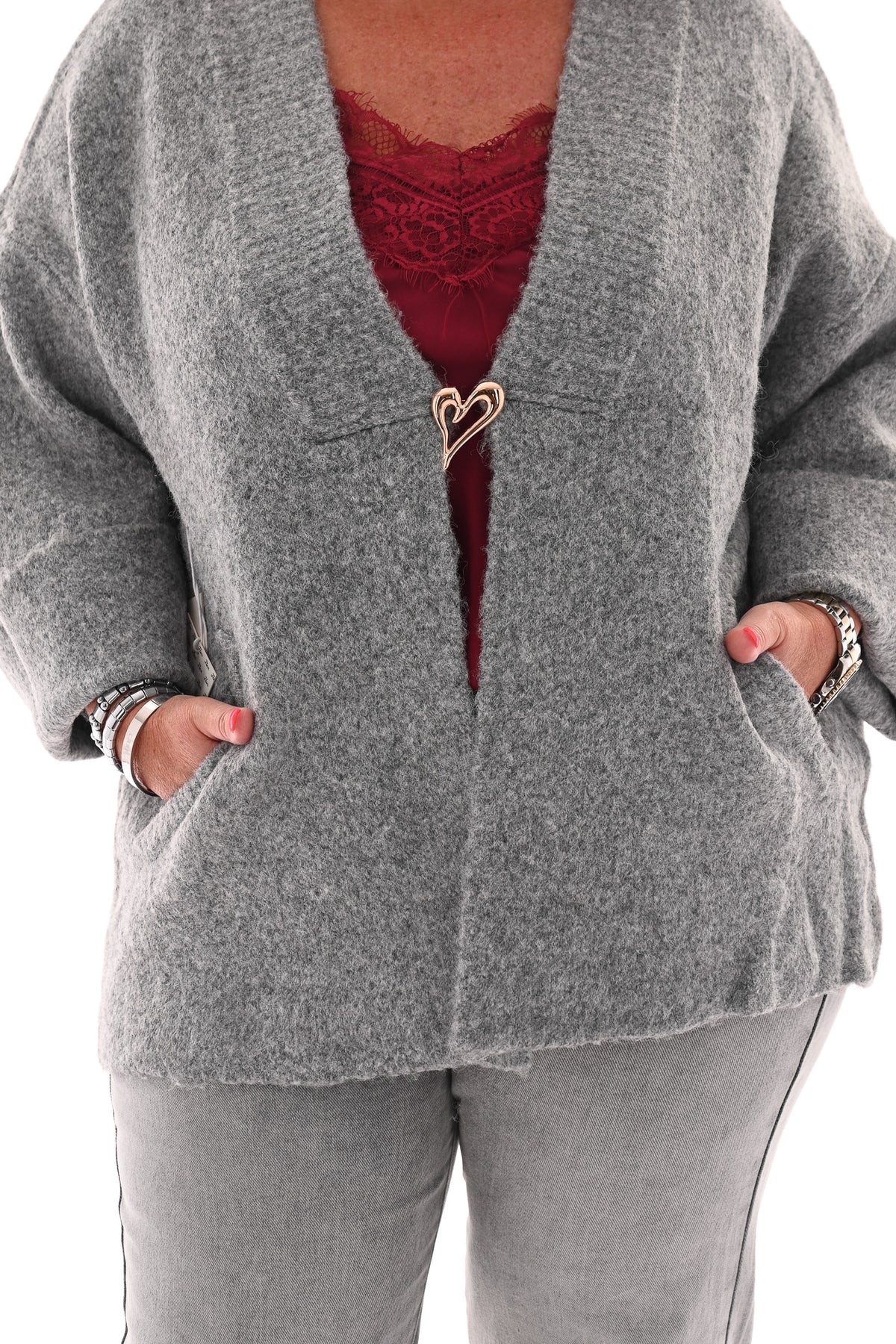 Kort vest grijs