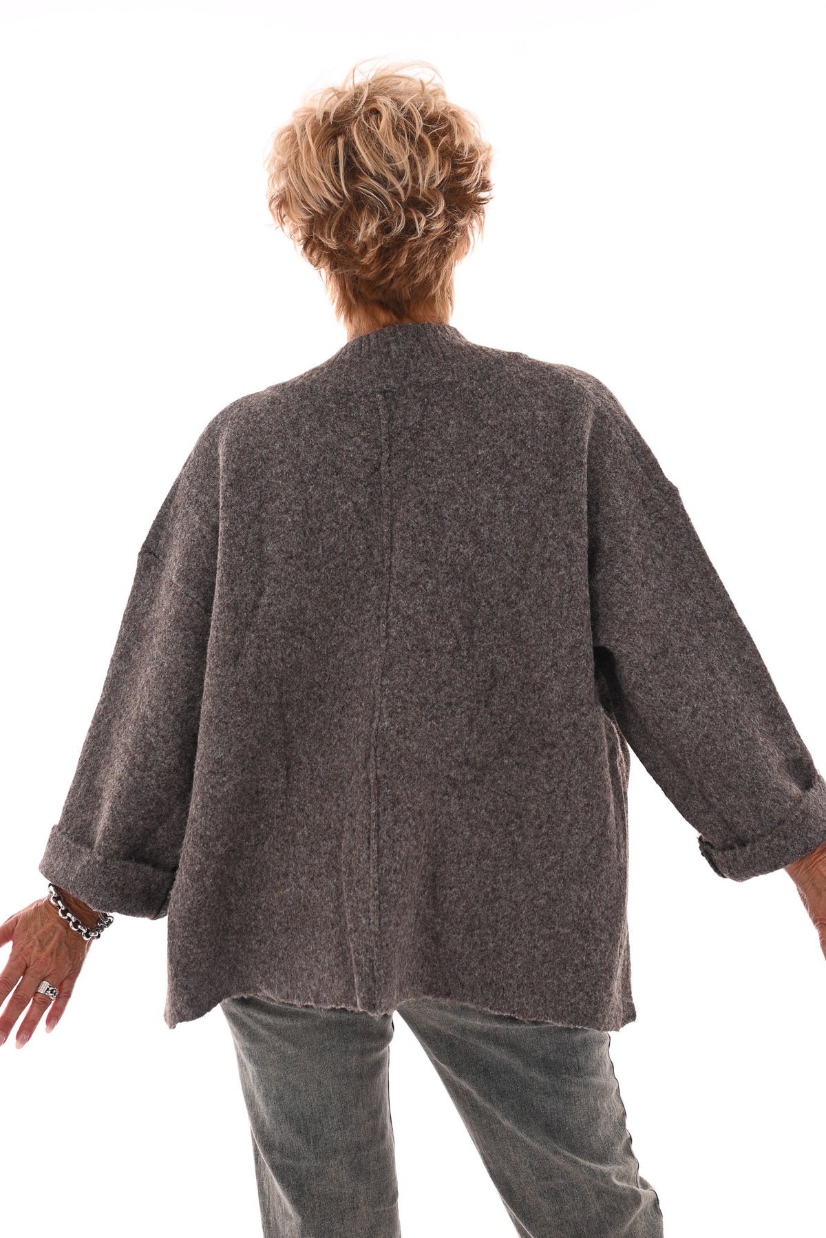 Kort vest antraciet