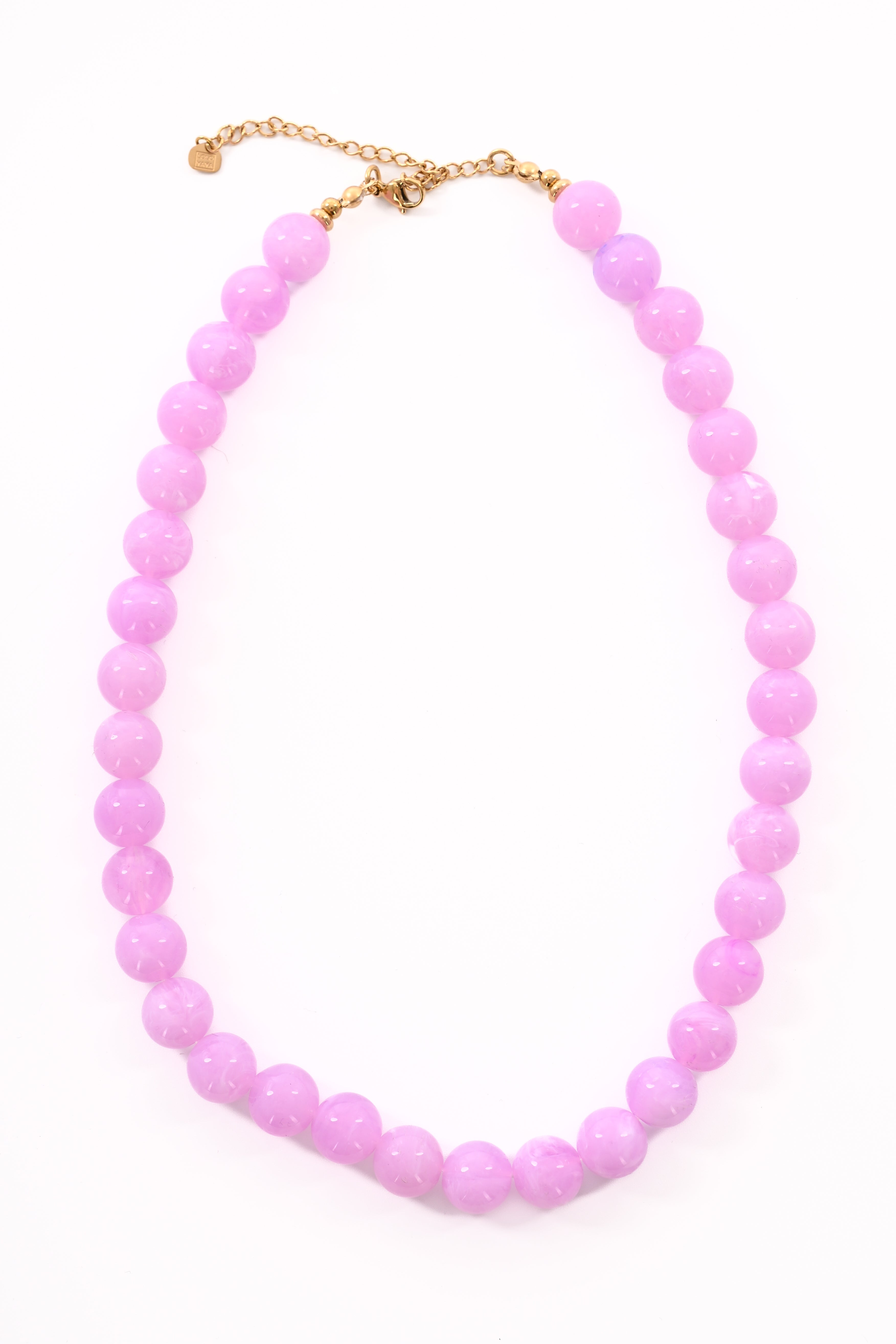 Ketting kleine ronde kralen lila