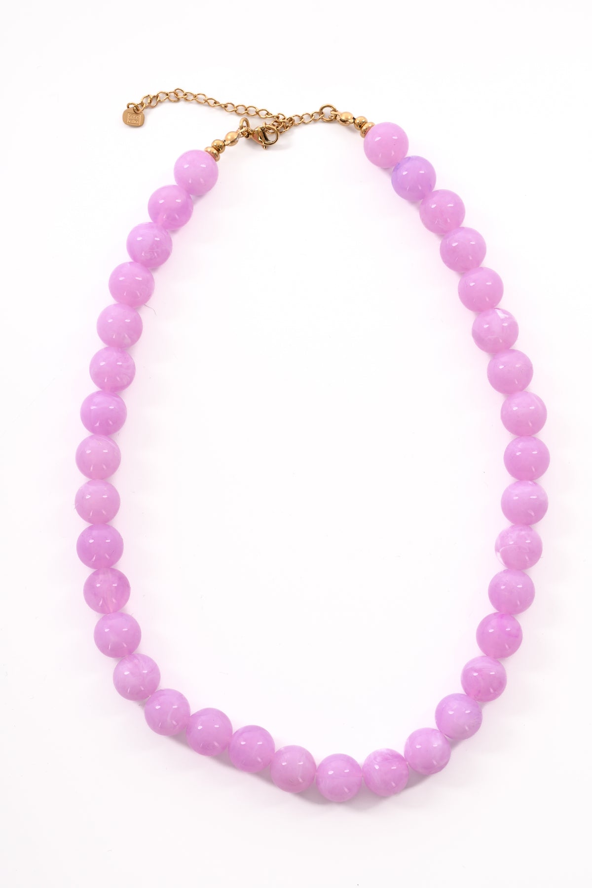 Ketting kleine ronde kralen lila