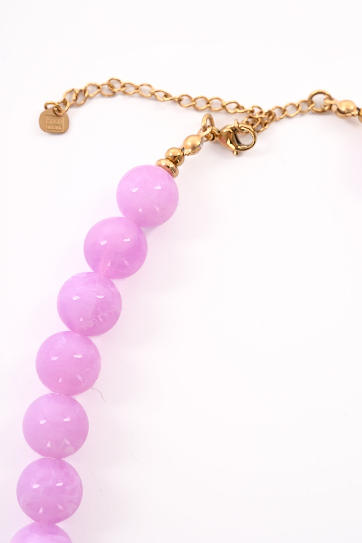 Ketting kleine ronde kralen lila