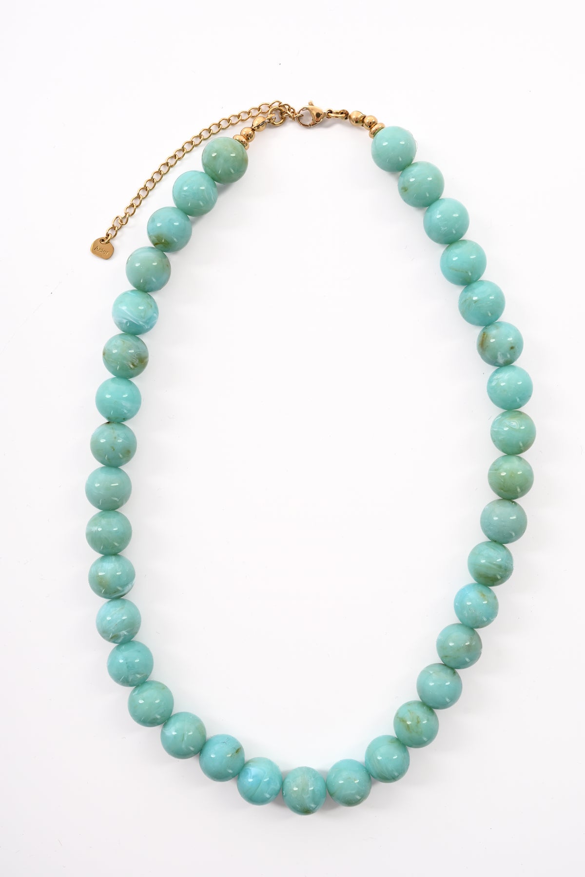 Ketting kleine ronde kralen turquoise