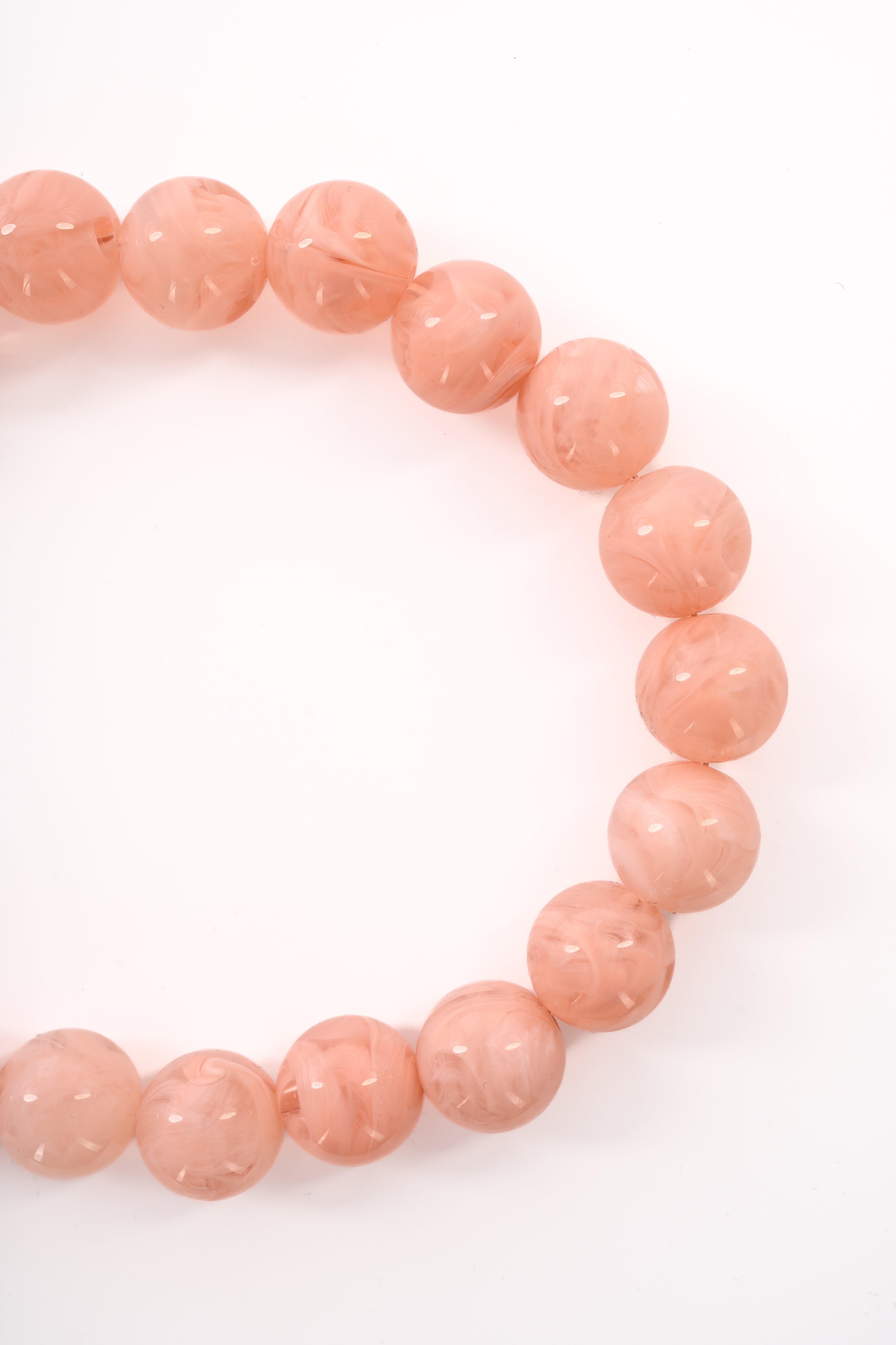 Ketting grote ronde kralen lichtroze