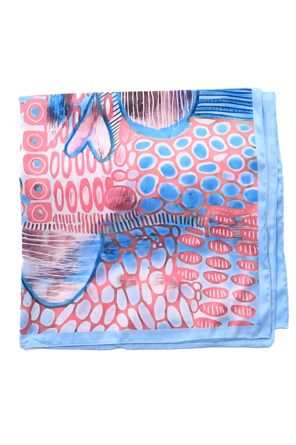 Kort sjaaltje mix blauw