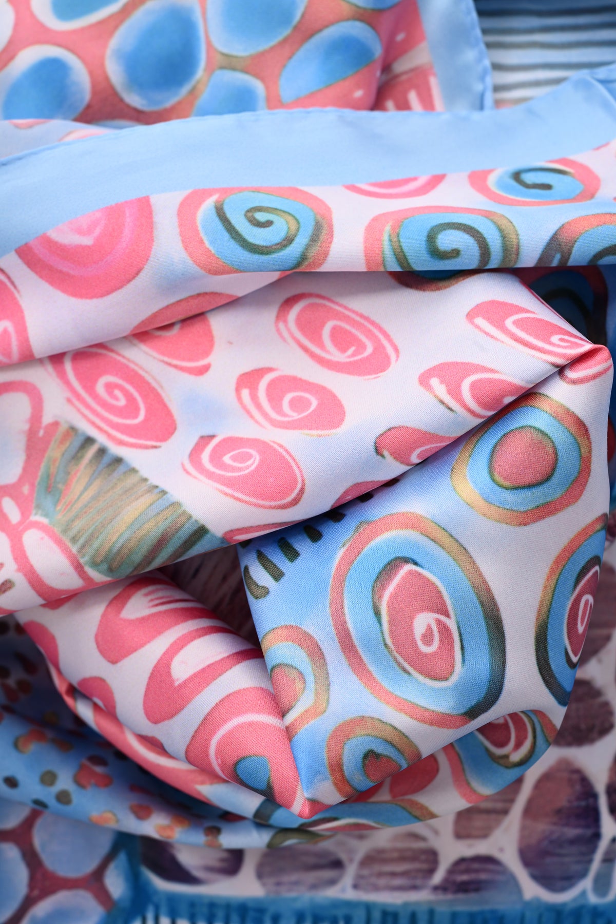 Kort sjaaltje mix blauw