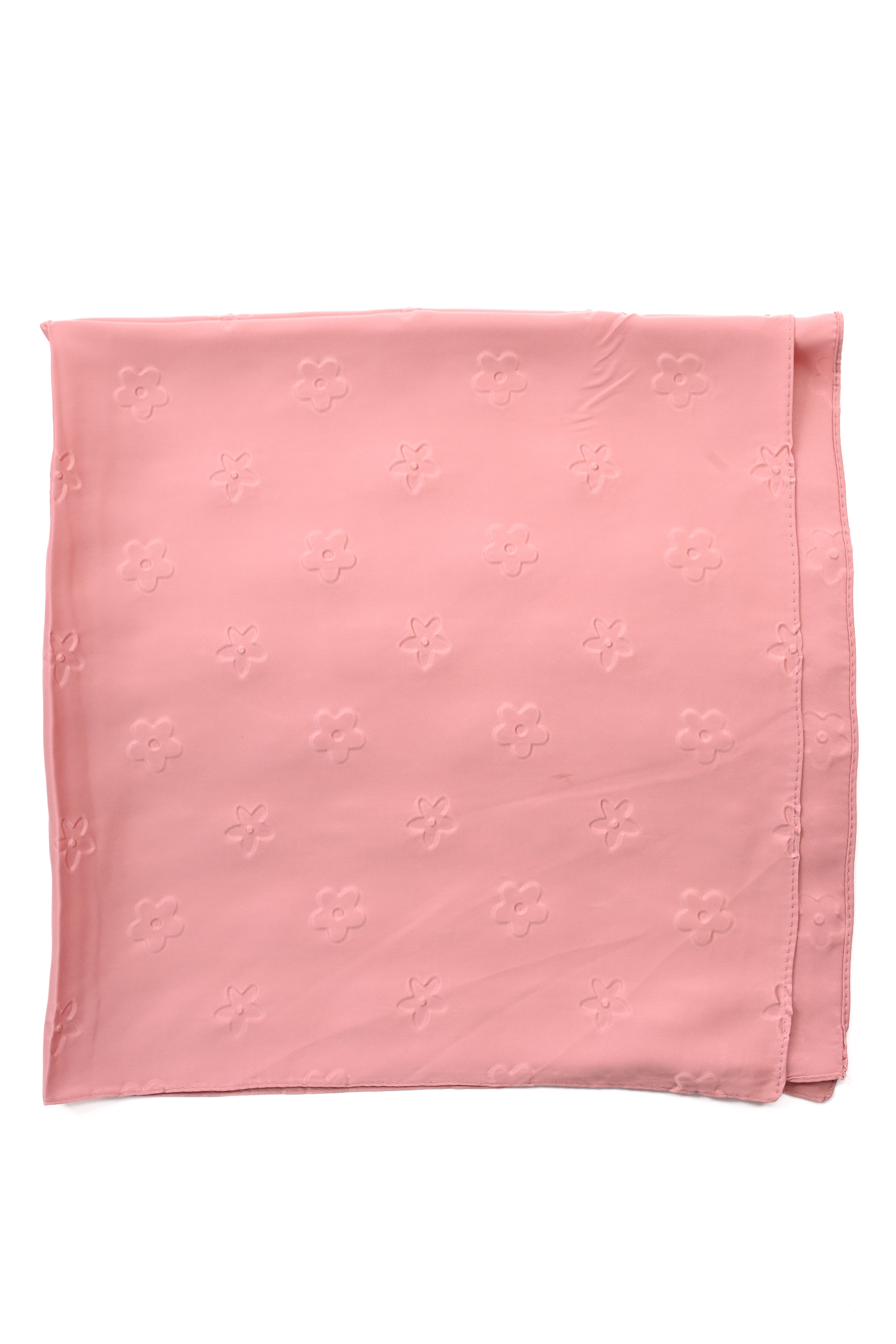 Kort sjaaltje silky bloemen lichtroze