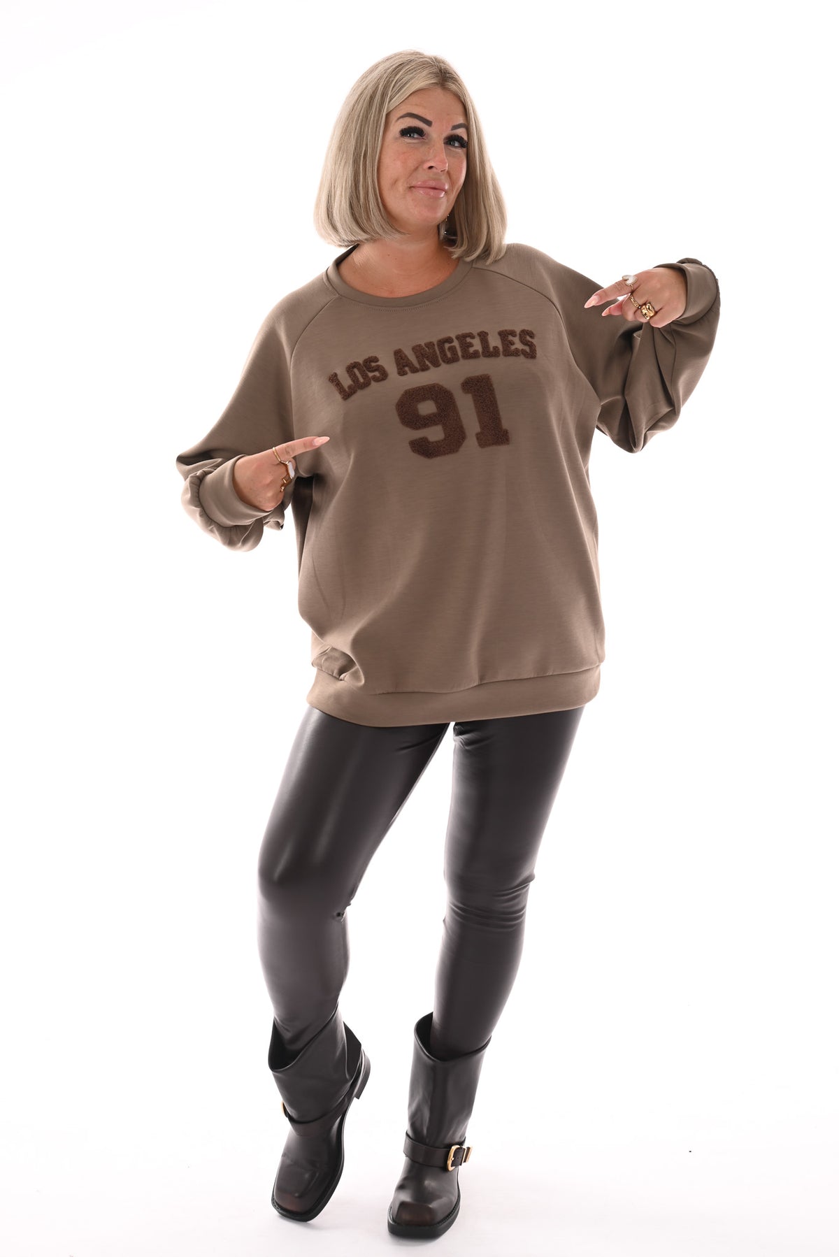 Sweater Los Angeles 91 taupe