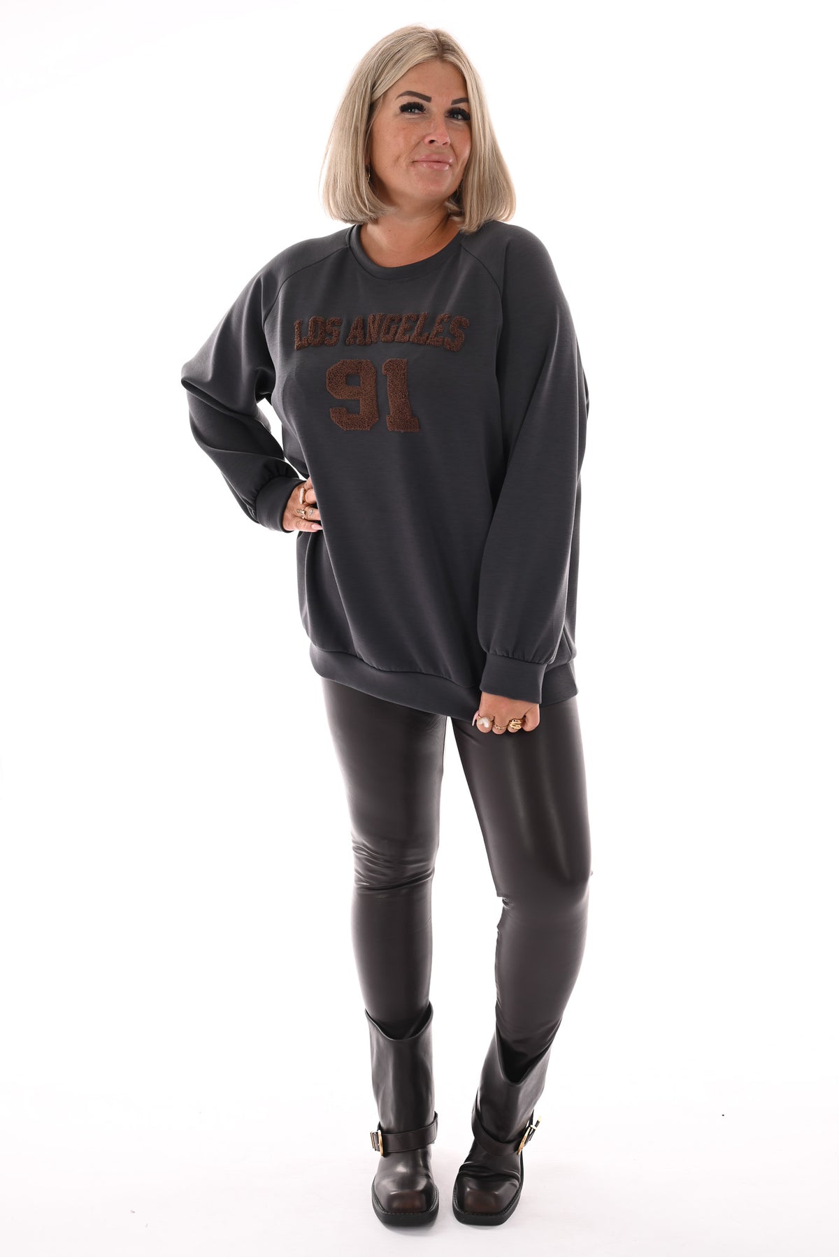 Sweater Los Angeles 91 antraciet
