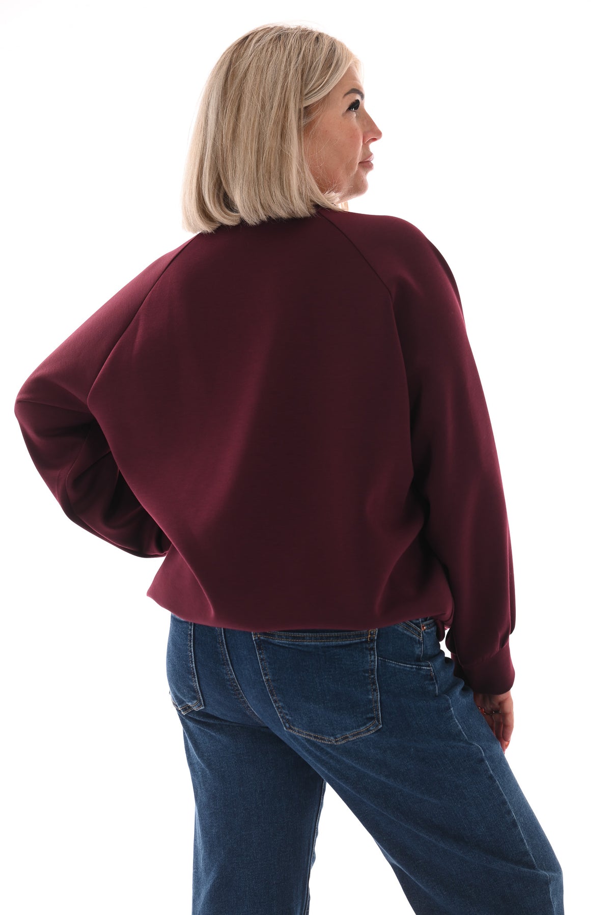 Sweater Los Angeles 91 aubergine