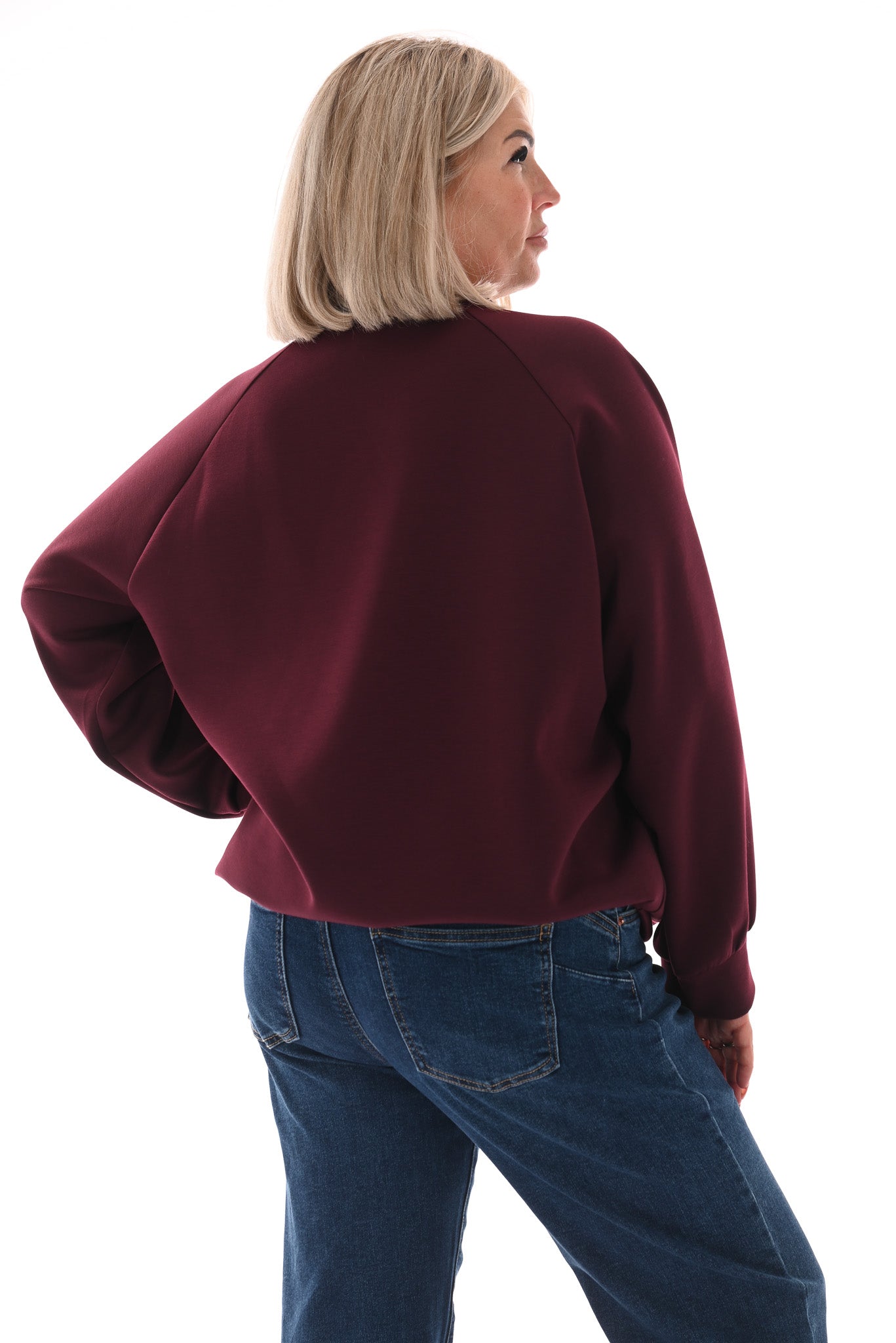 Sweater Los Angeles 91 aubergine