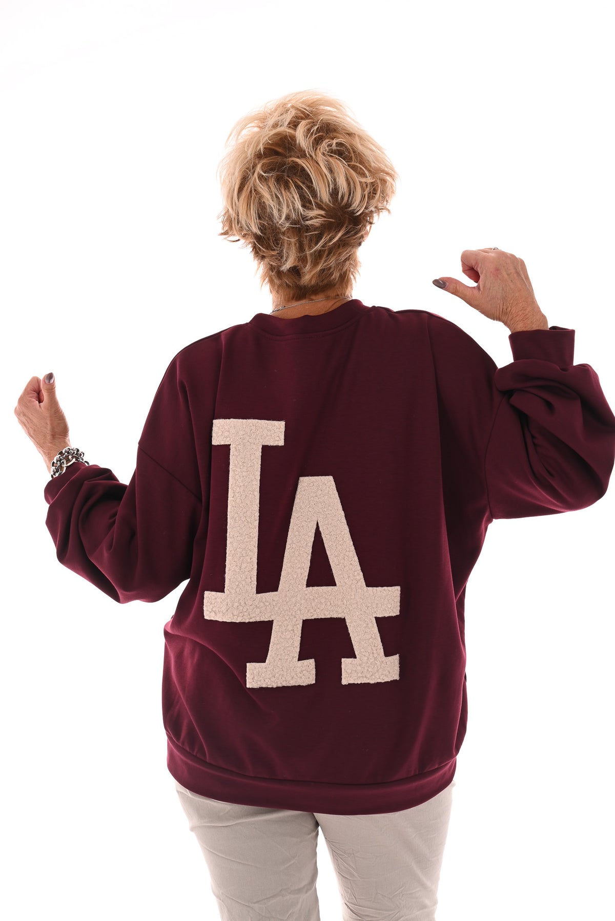 Sweater LA bordeaux