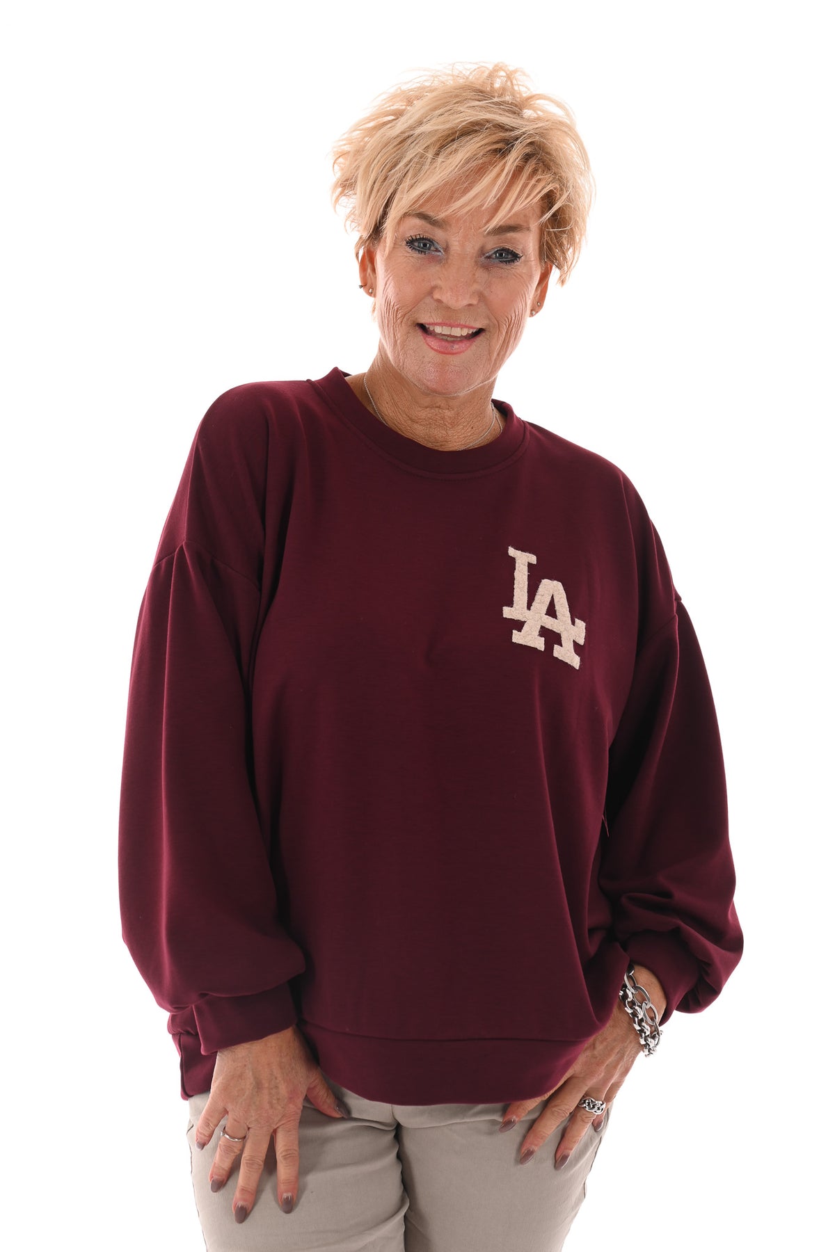 Sweater LA bordeaux
