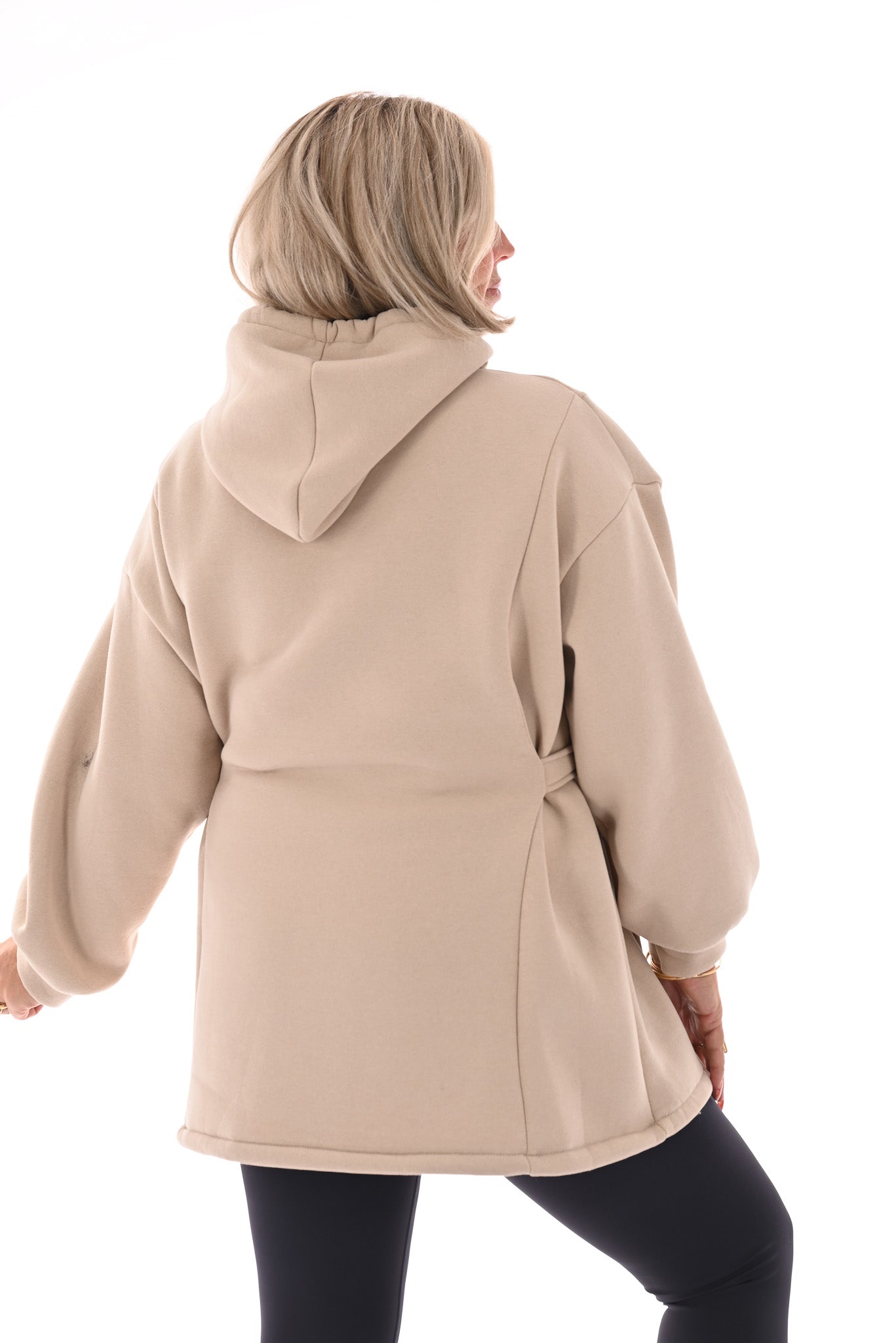 Lange sweater gesp detail beige