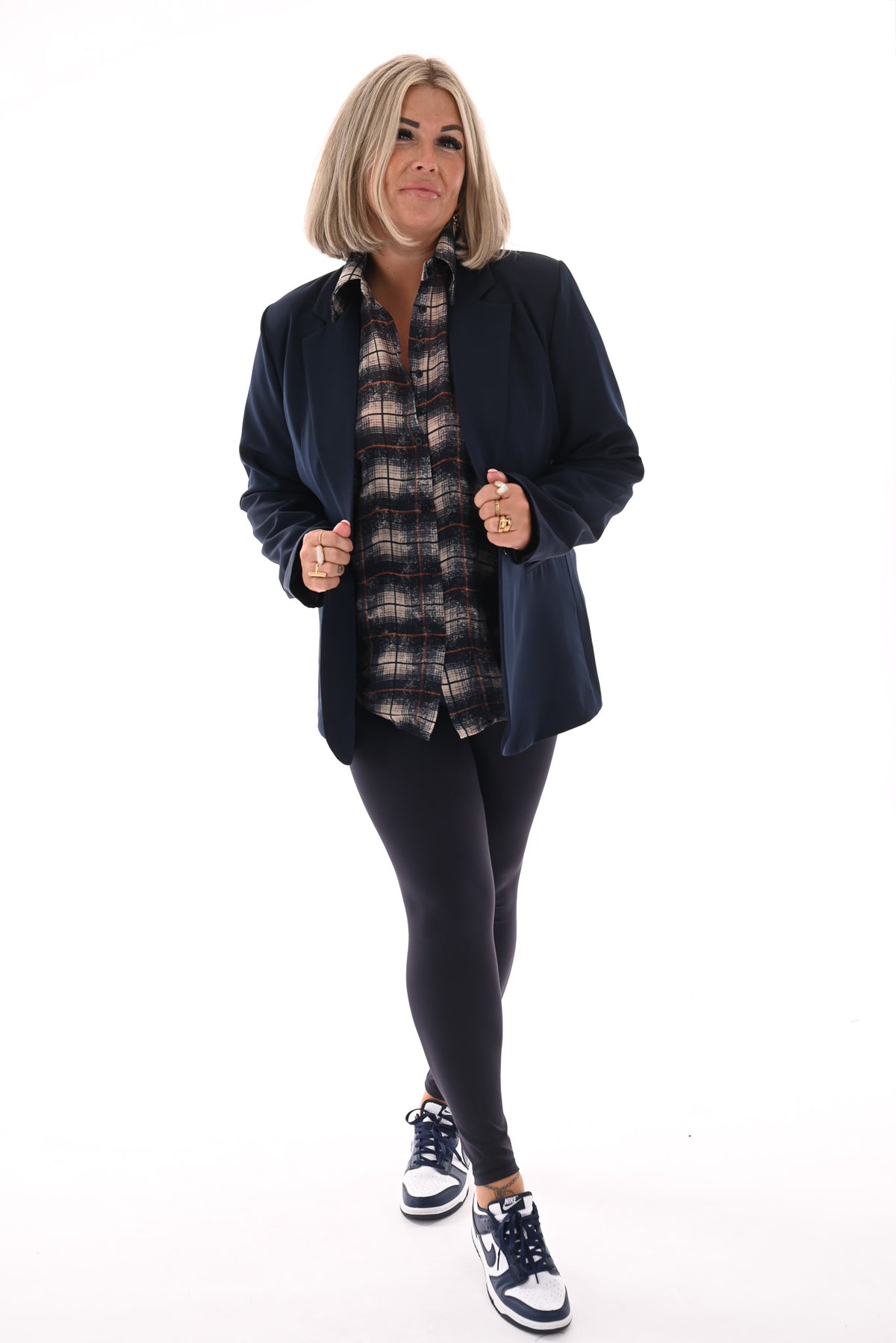 Blazer uni marineblauw