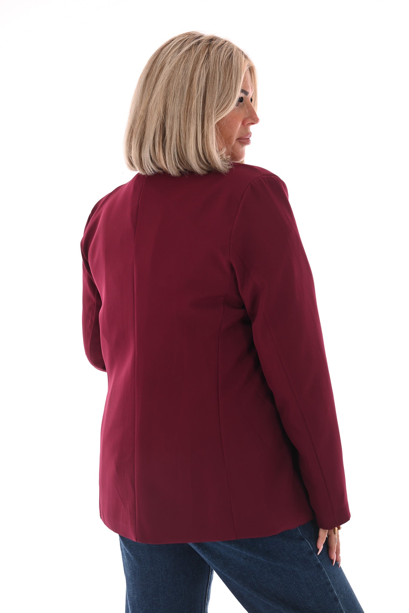 Blazer uni bordeaux