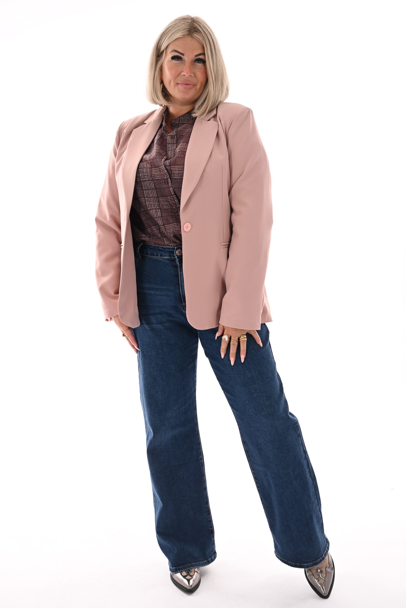 Blazer uni lichtroze