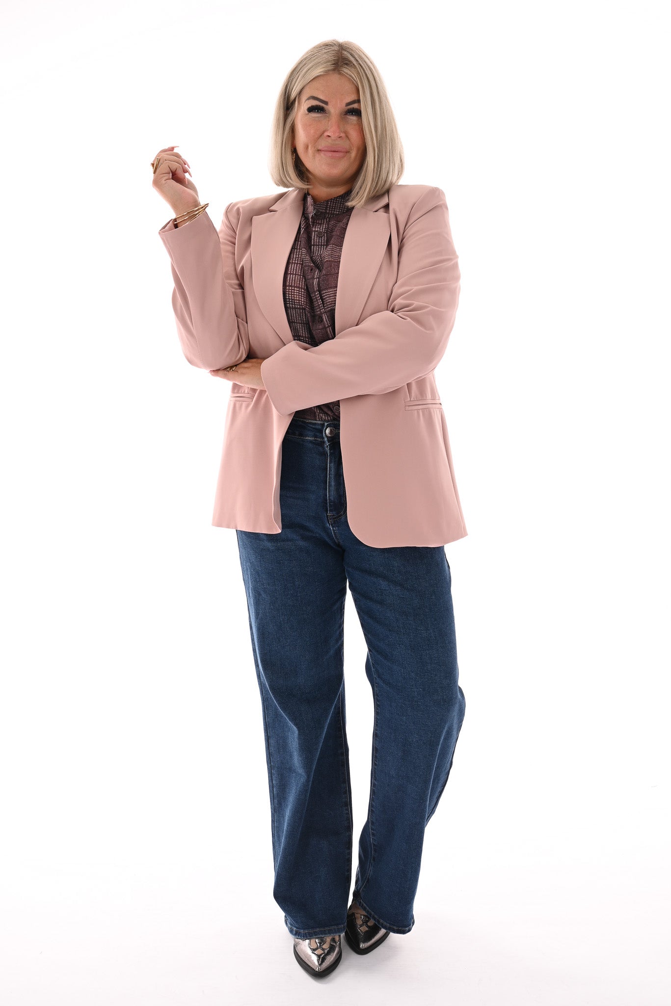 Blazer uni lichtroze