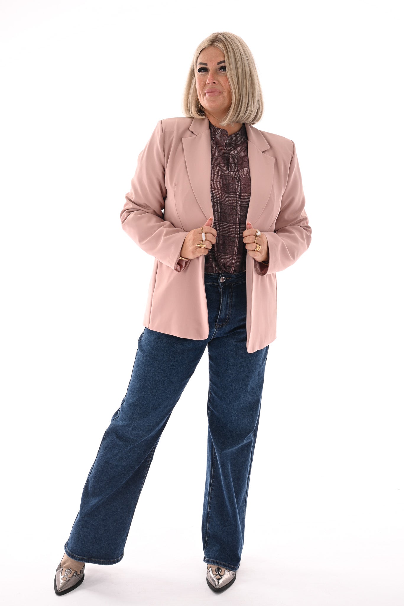 Blazer uni lichtroze