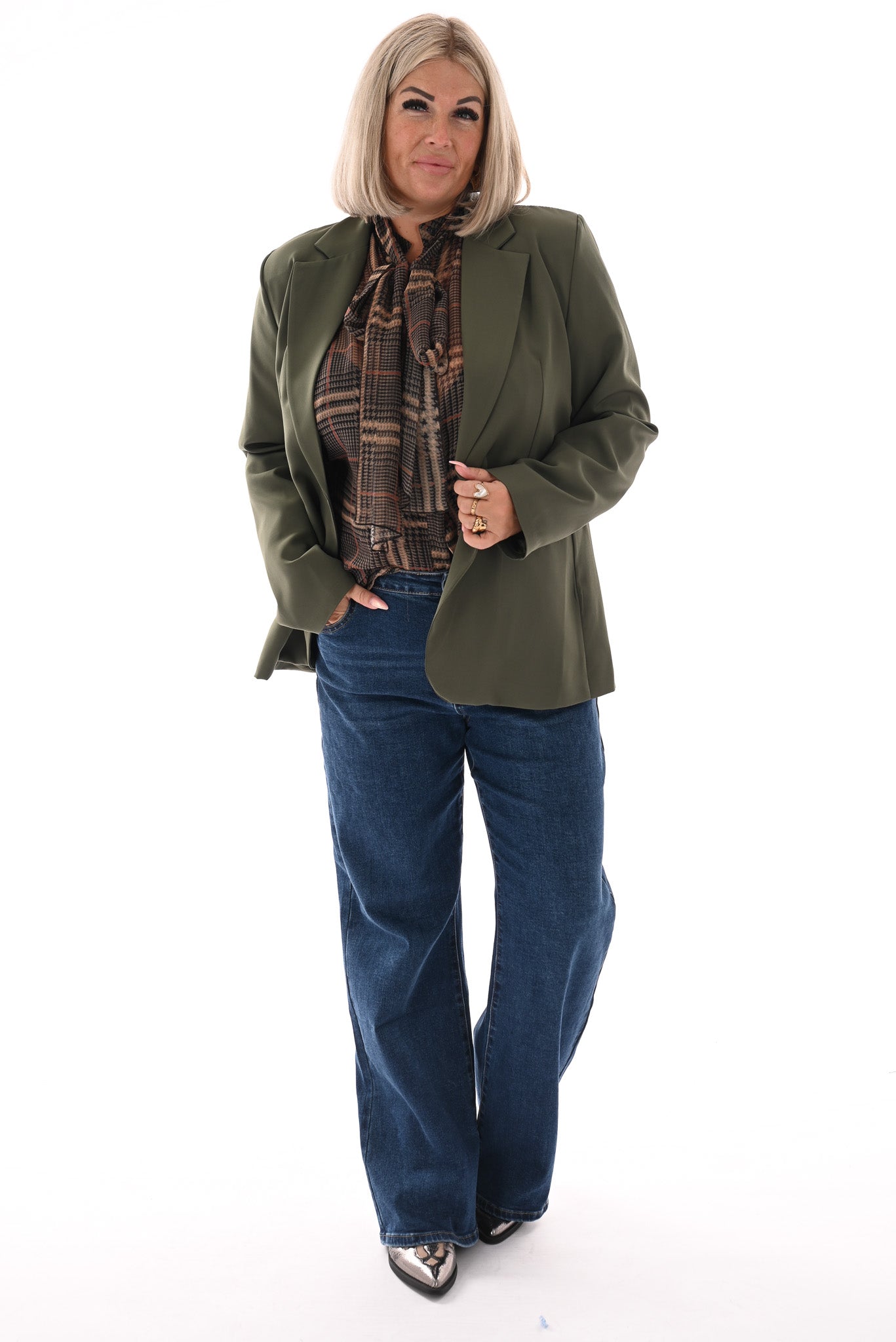 Blazer uni legergroen