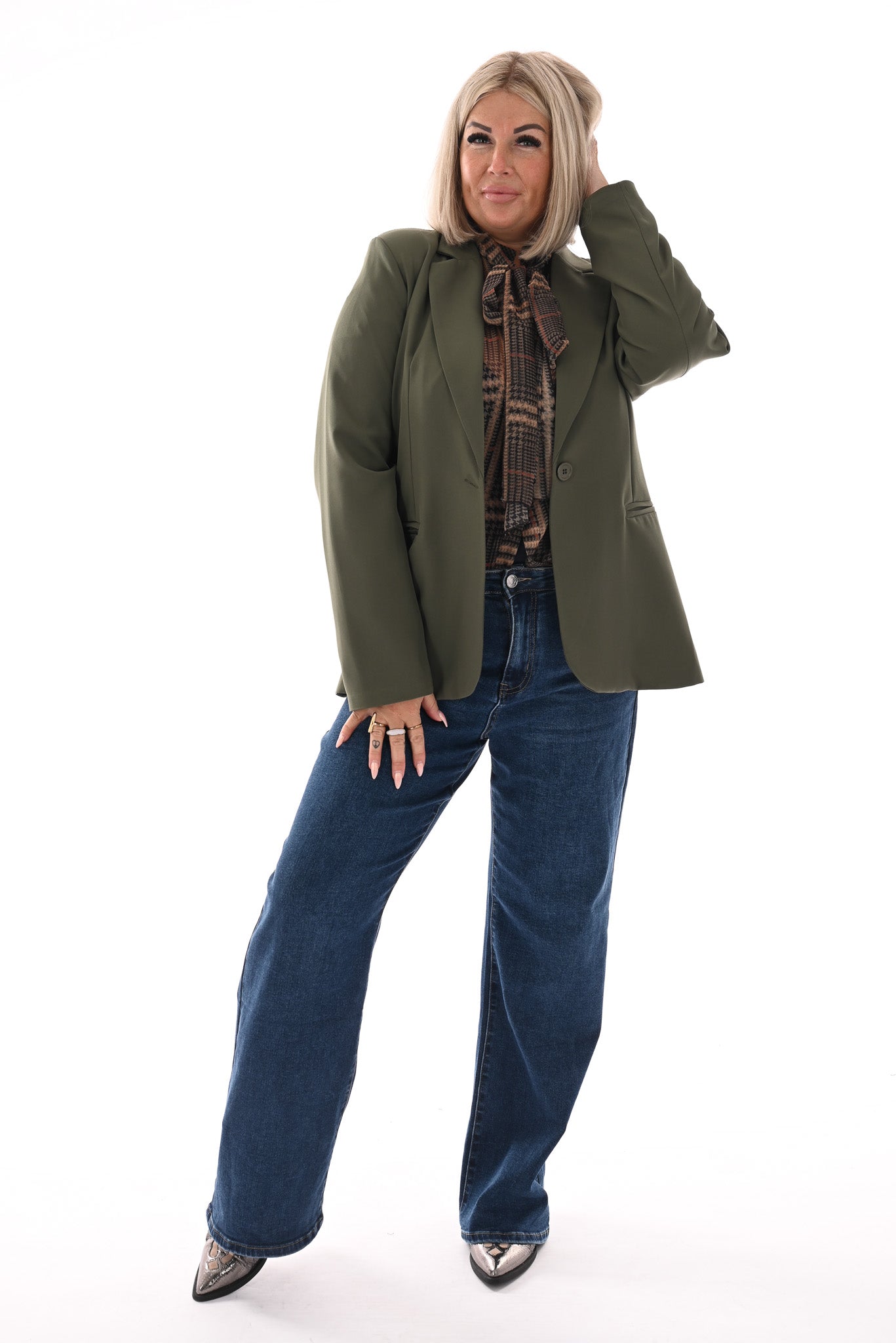 Blazer uni legergroen