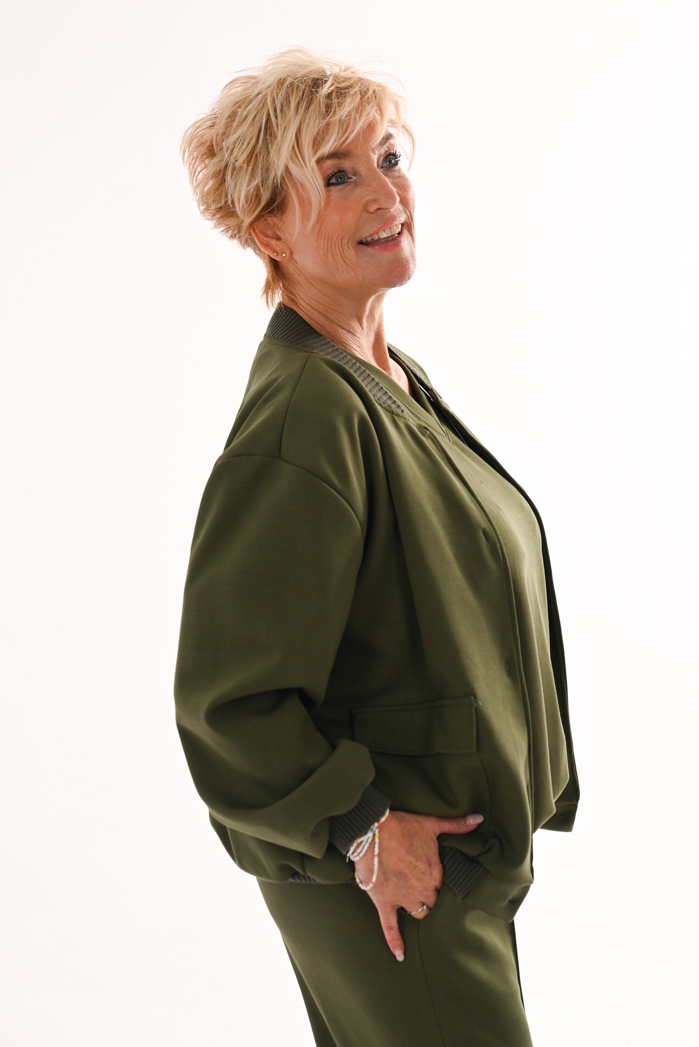 Bomber joggings jack uni legergroen