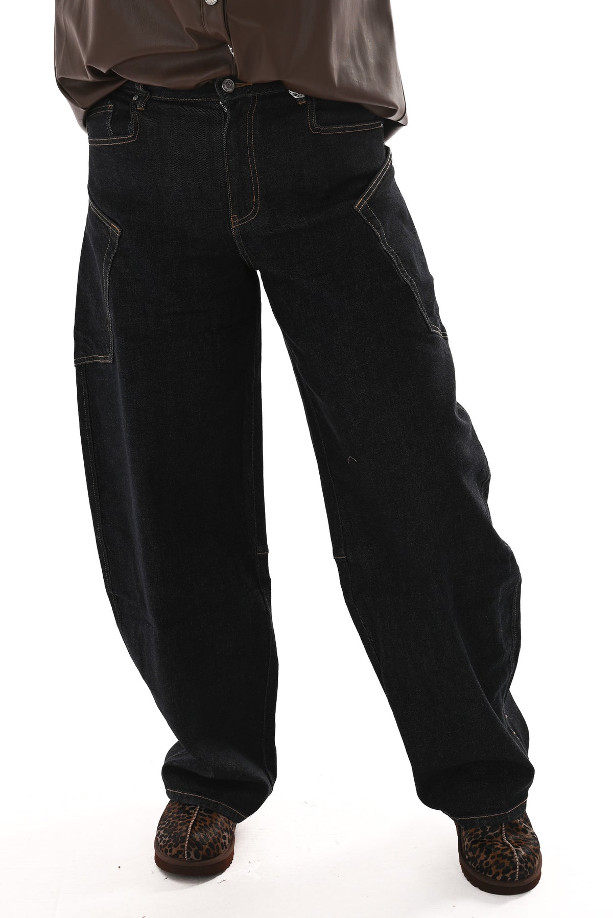 Queen of hearts ballon jeans donkerblauw
