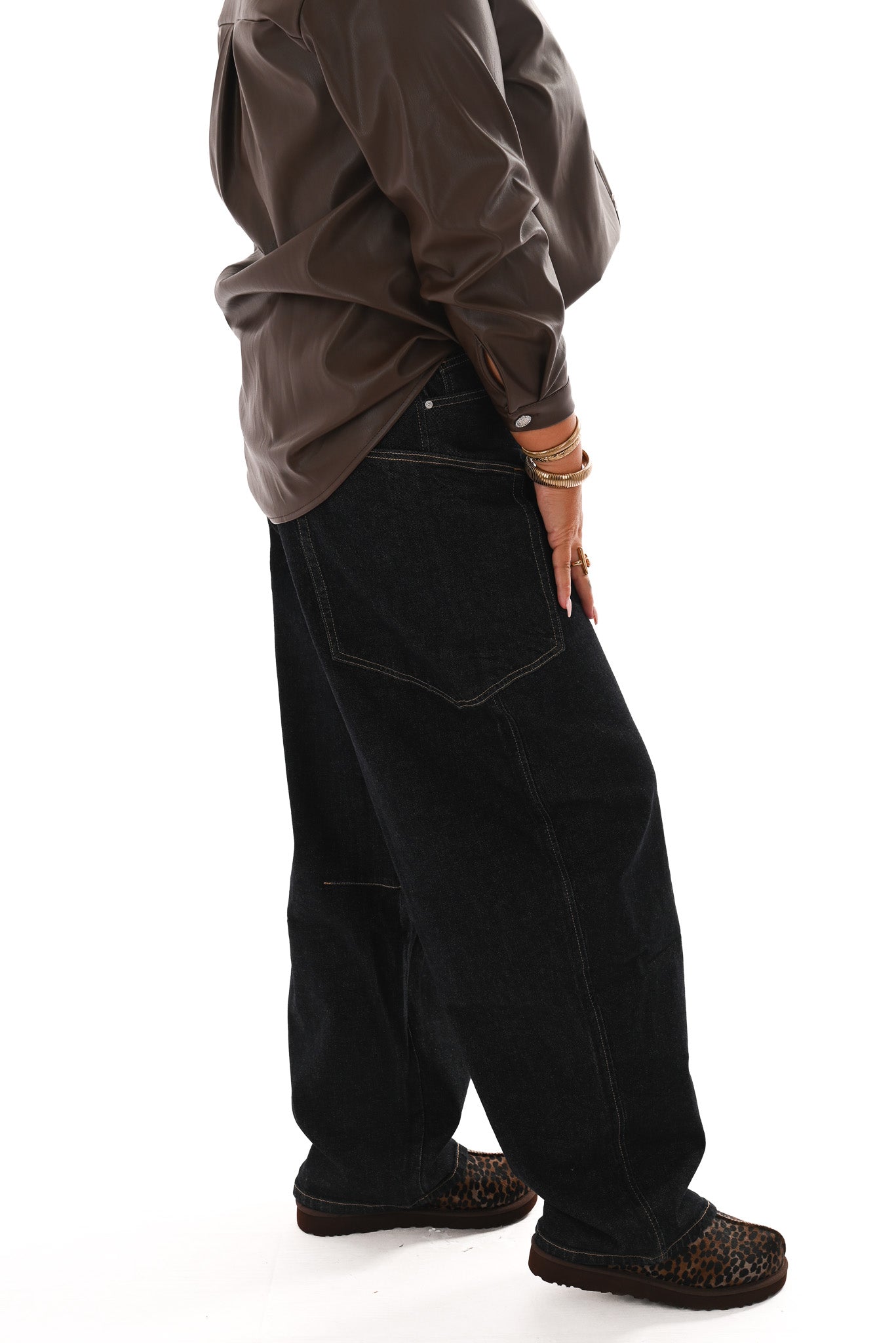 Queen of hearts ballon jeans donkerblauw
