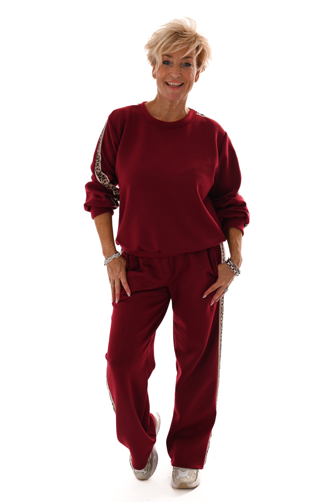 Tweedelig jogging set panterbies bordeaux