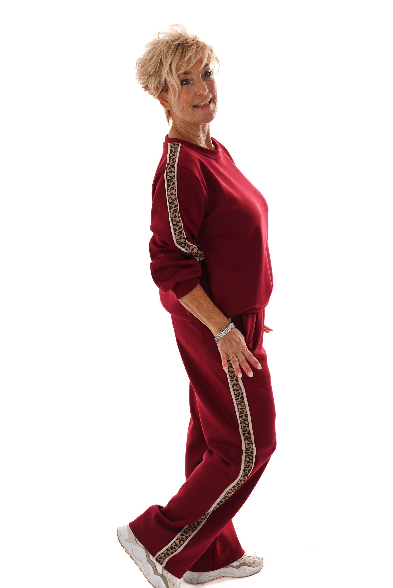 Tweedelig jogging set panterbies bordeaux