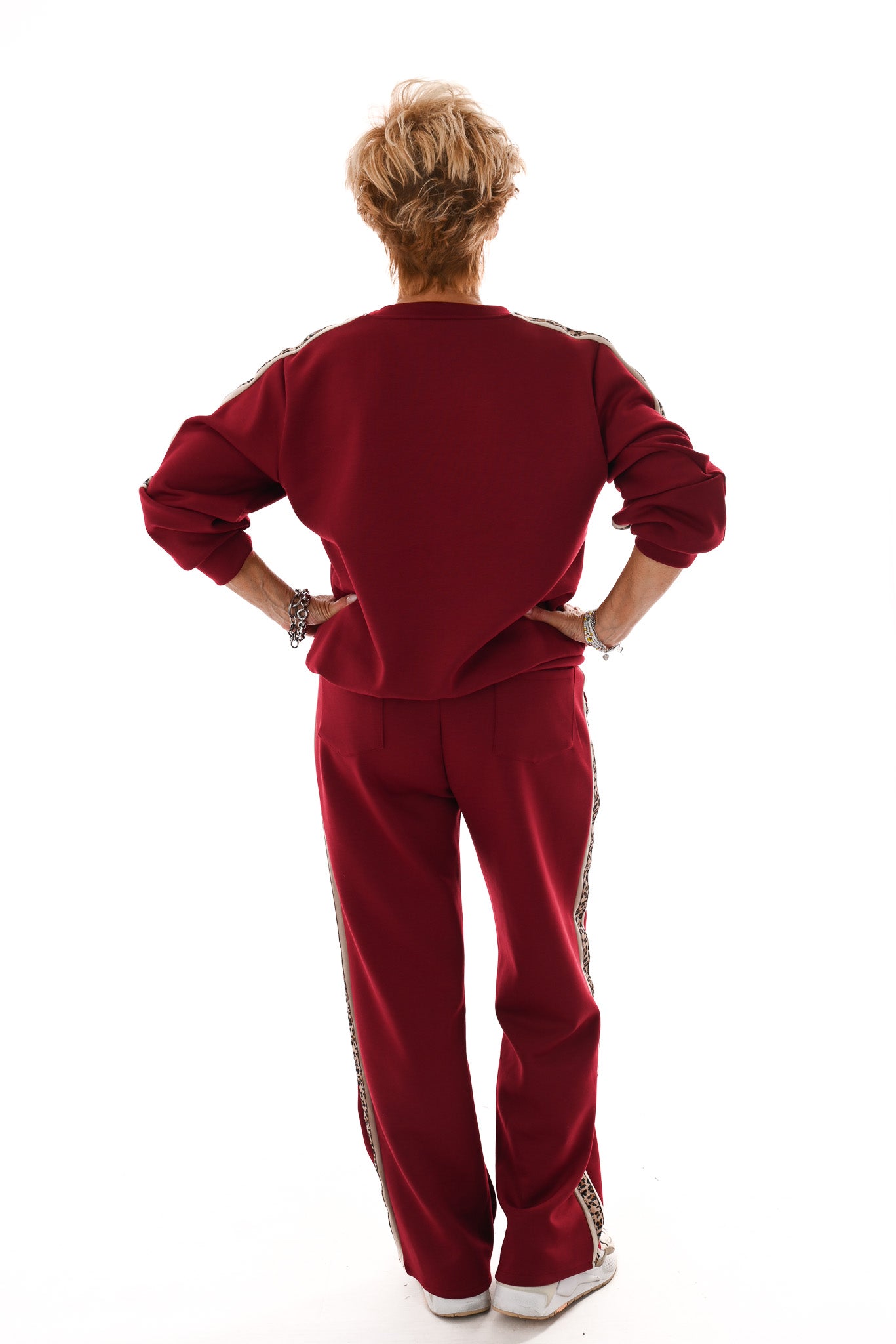 Tweedelig jogging set panterbies bordeaux