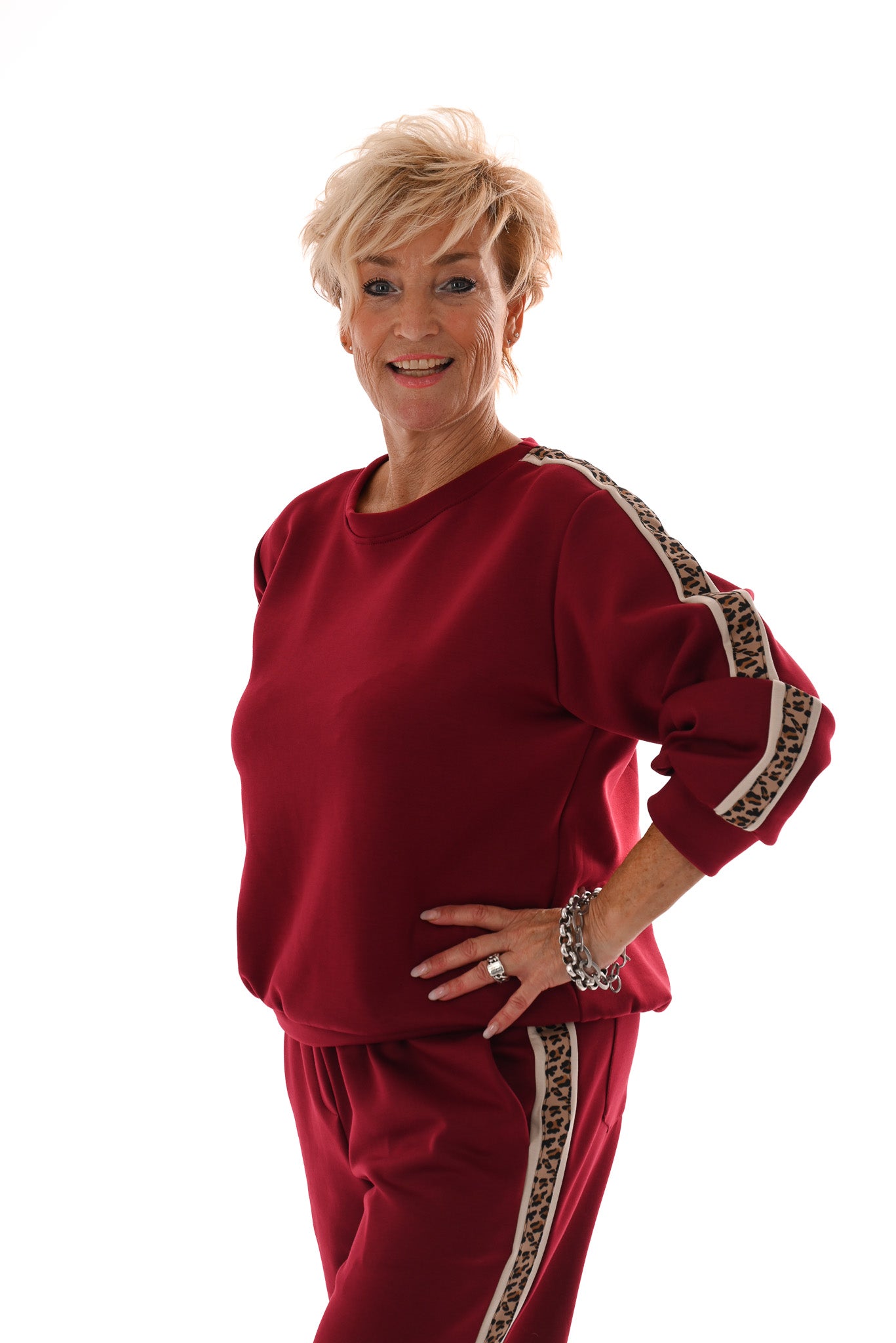 Tweedelig jogging set panterbies bordeaux