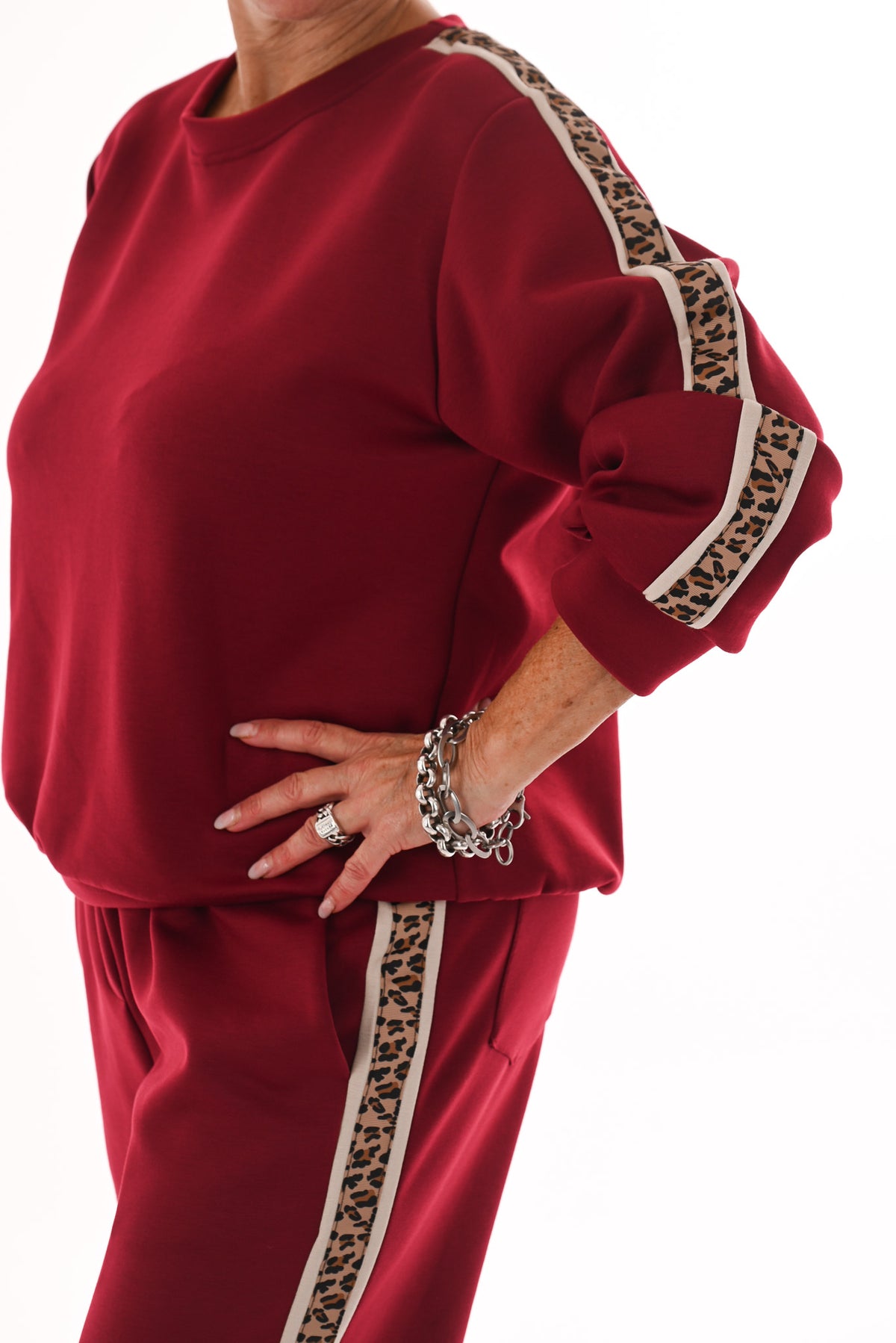 Tweedelig jogging set panterbies bordeaux
