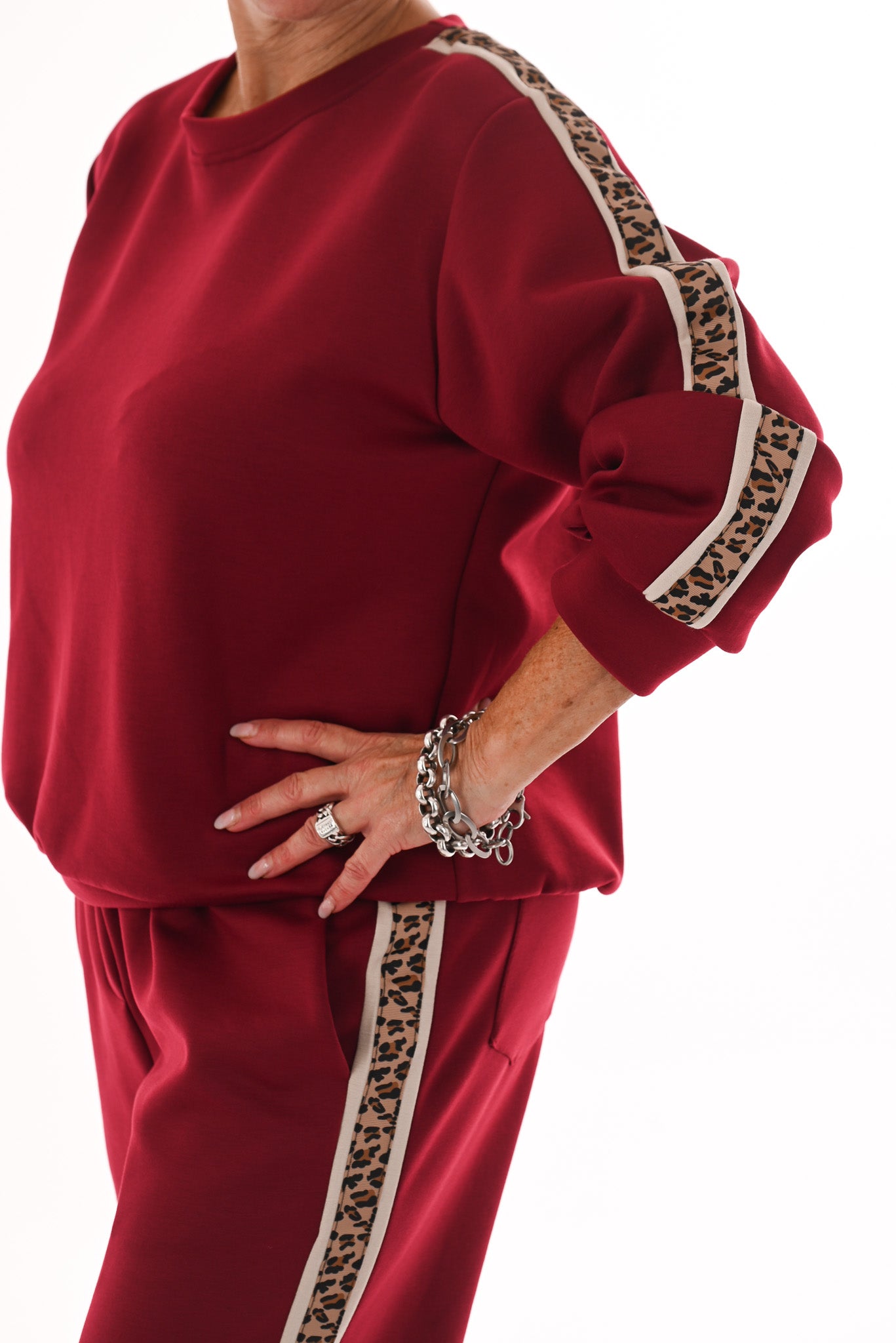Tweedelig jogging set panterbies bordeaux