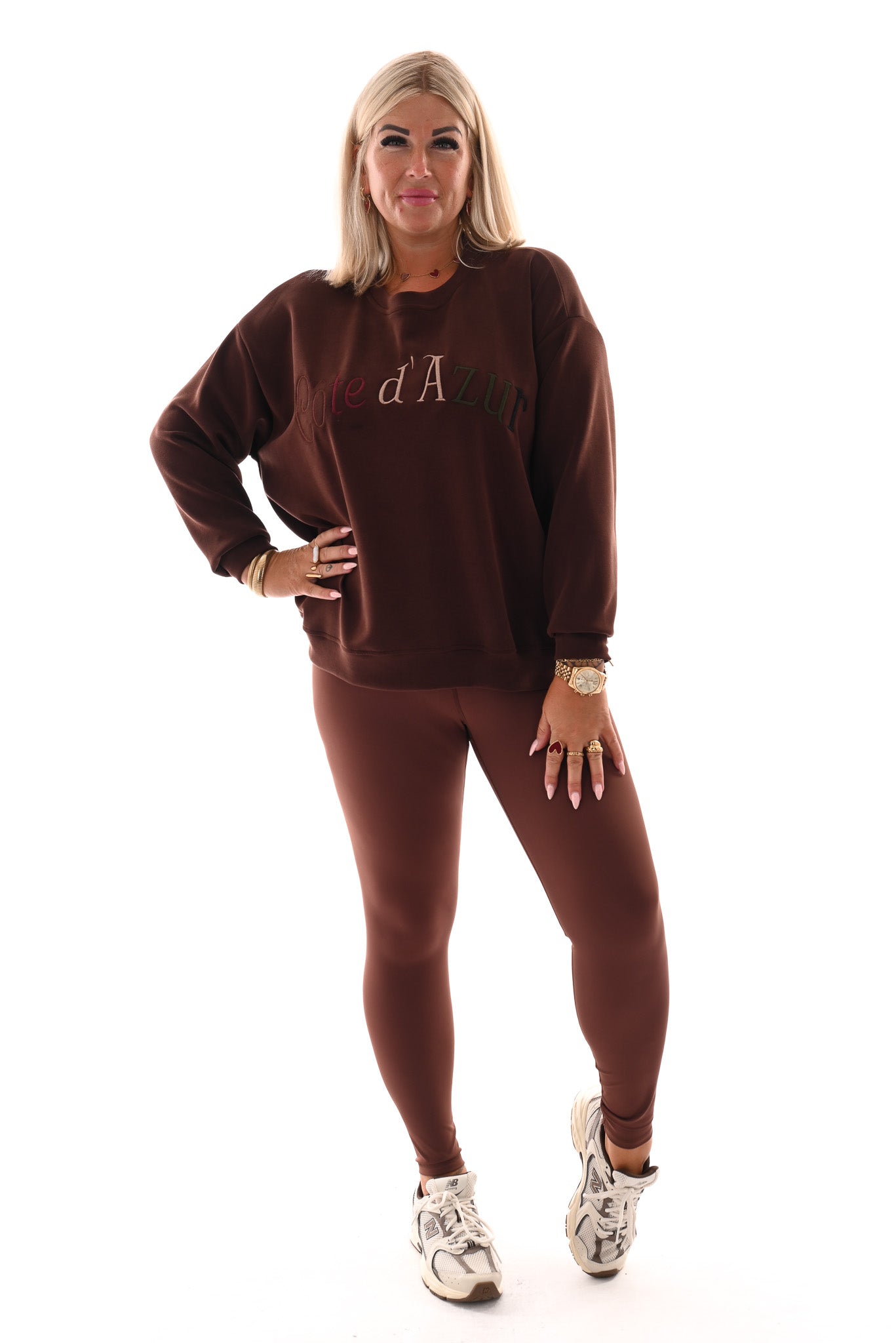 Sweater Cote d' Azur donkerbruin