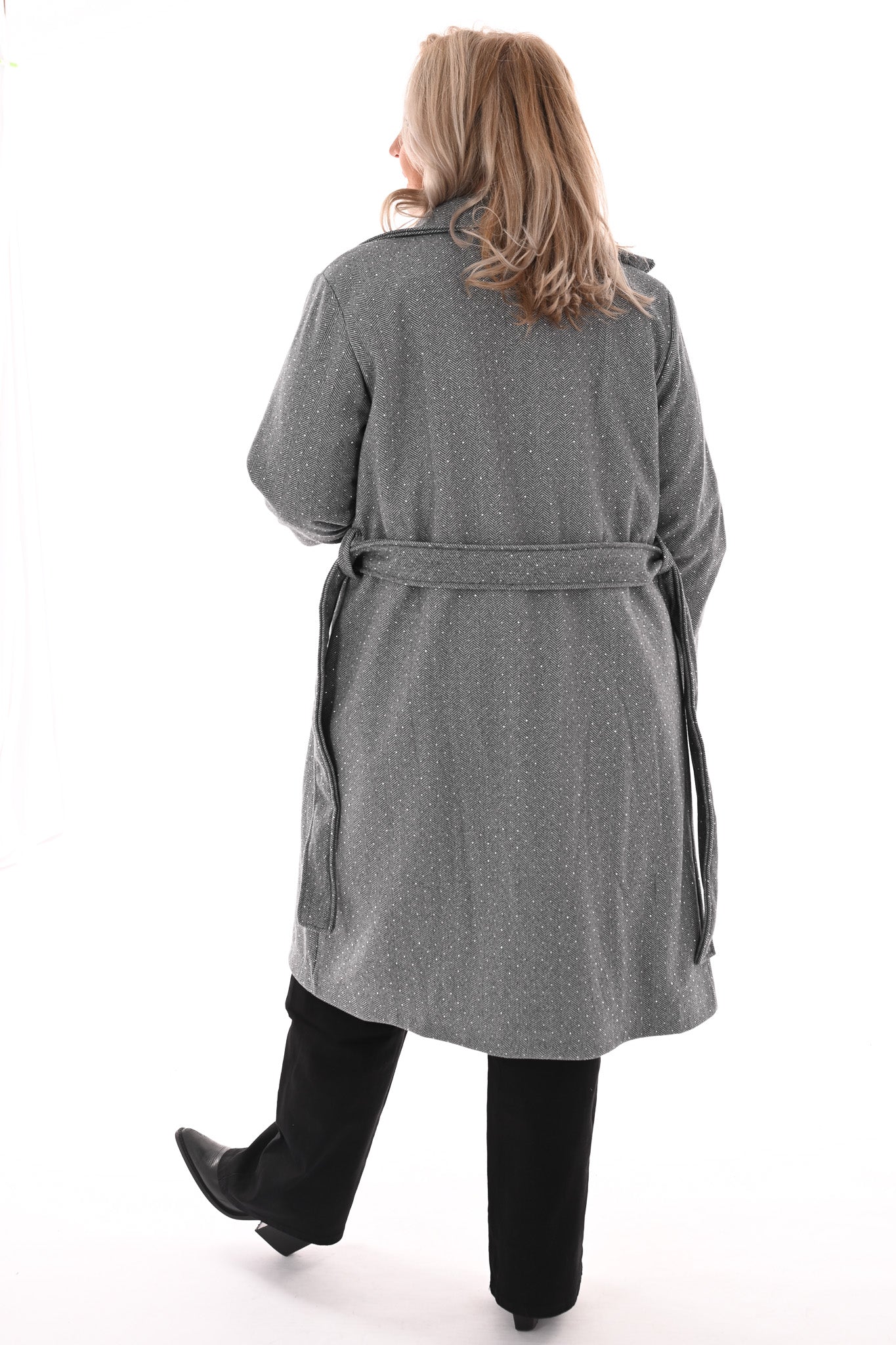 Manteljas strass grijs