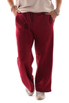 Joggings broek met elastieken band bordeaux