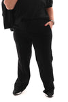 Joggings broek met elastieken band zwart