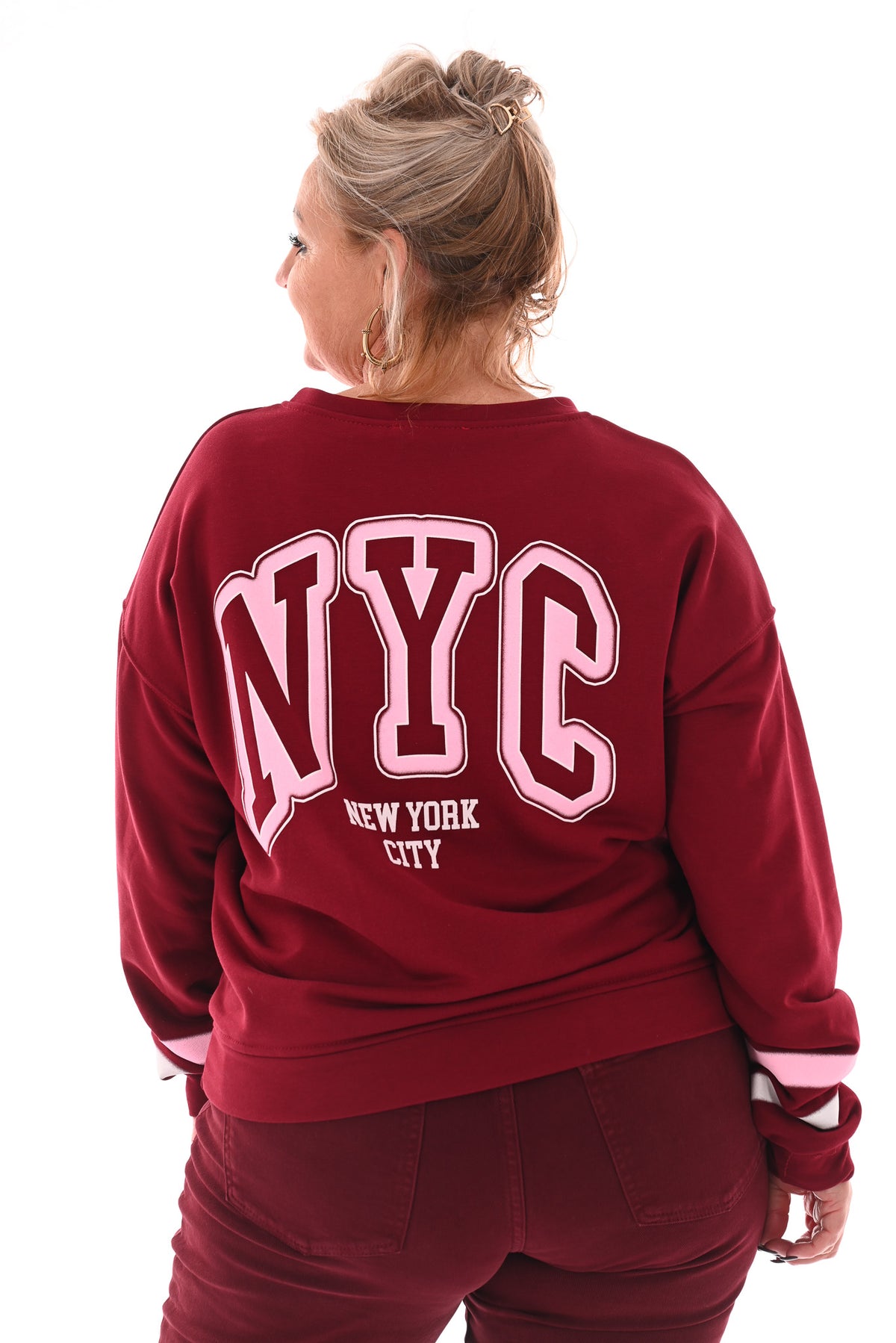 Sweater NYC rood