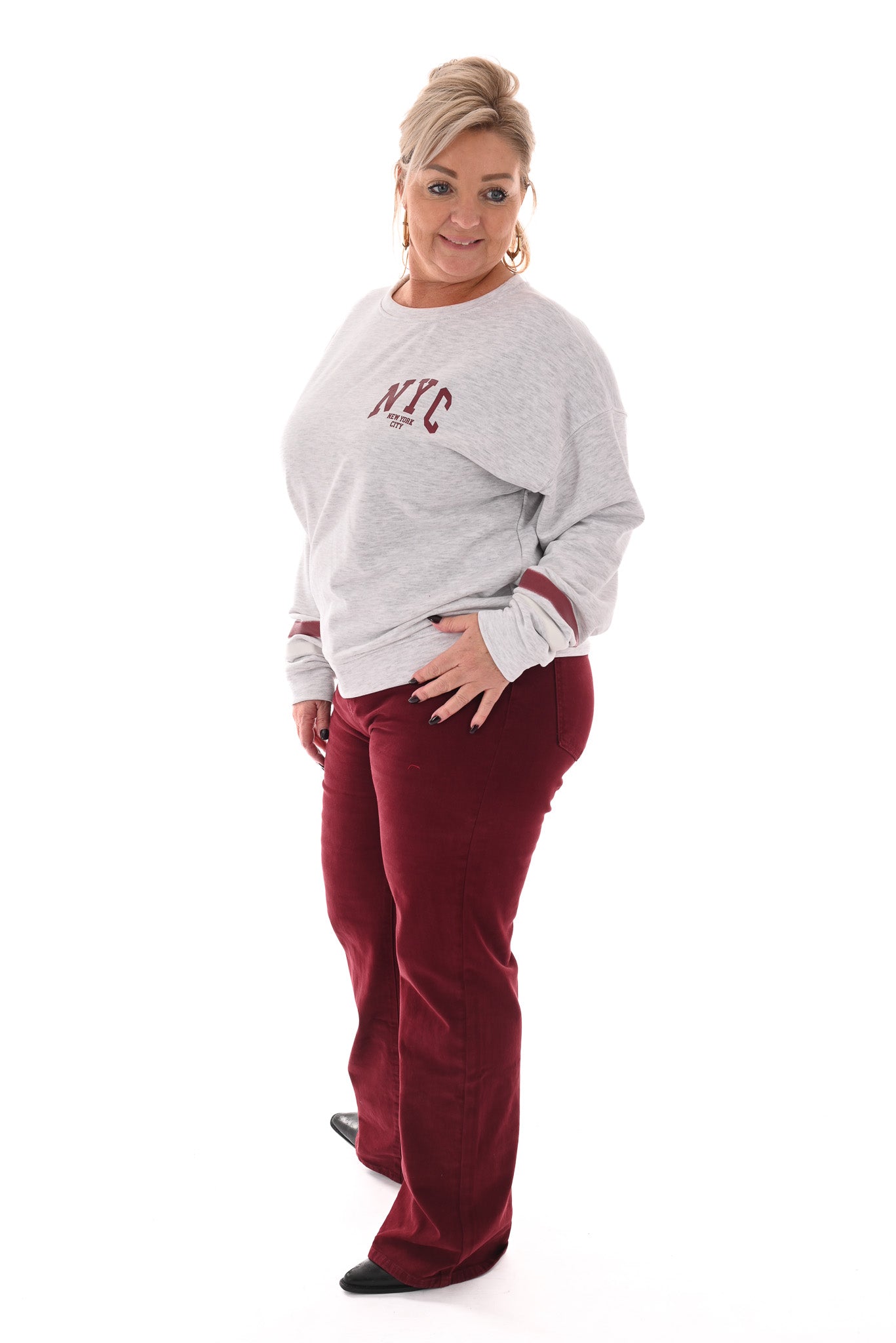 Sweater NYC lichtgrijs