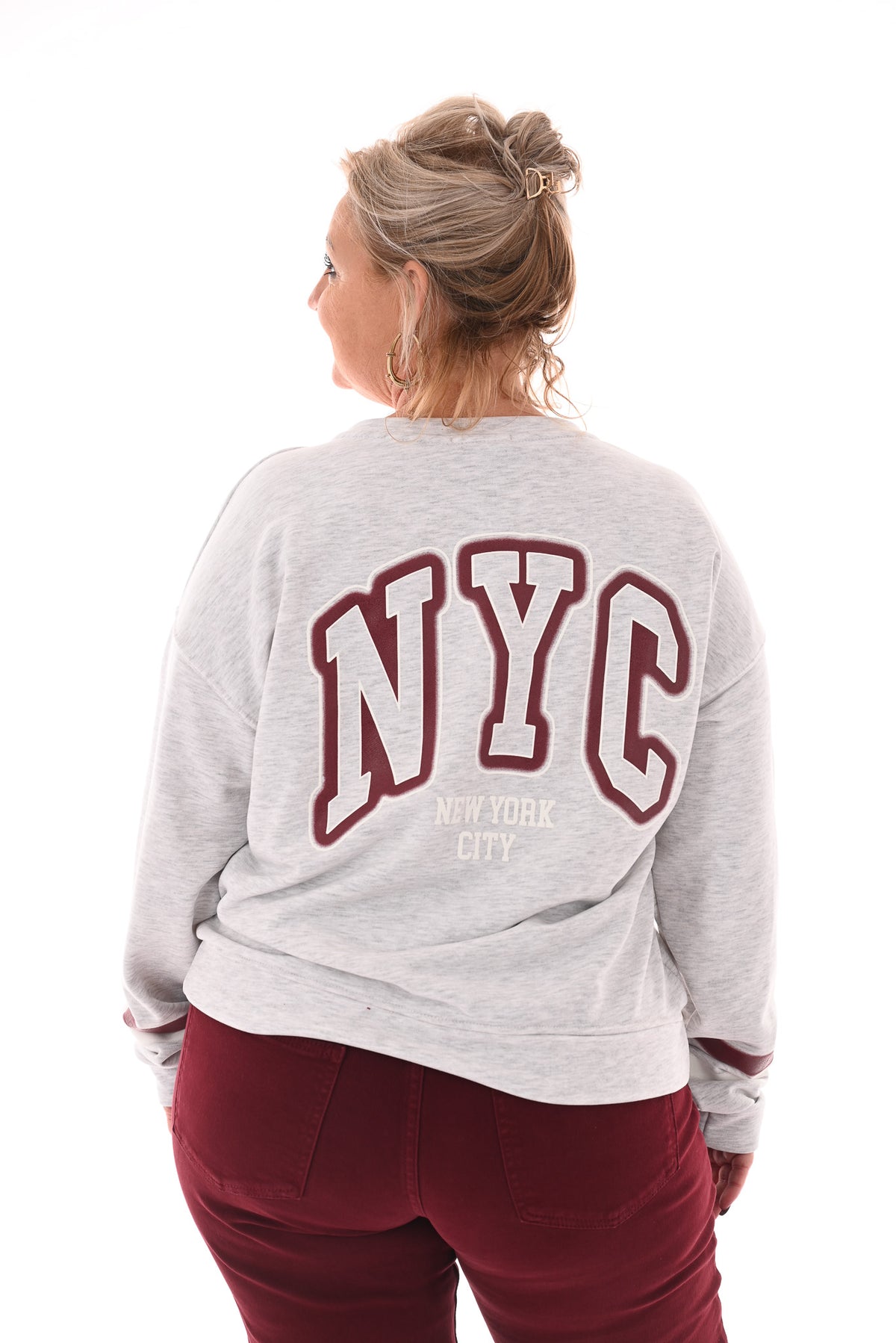 Sweater NYC lichtgrijs